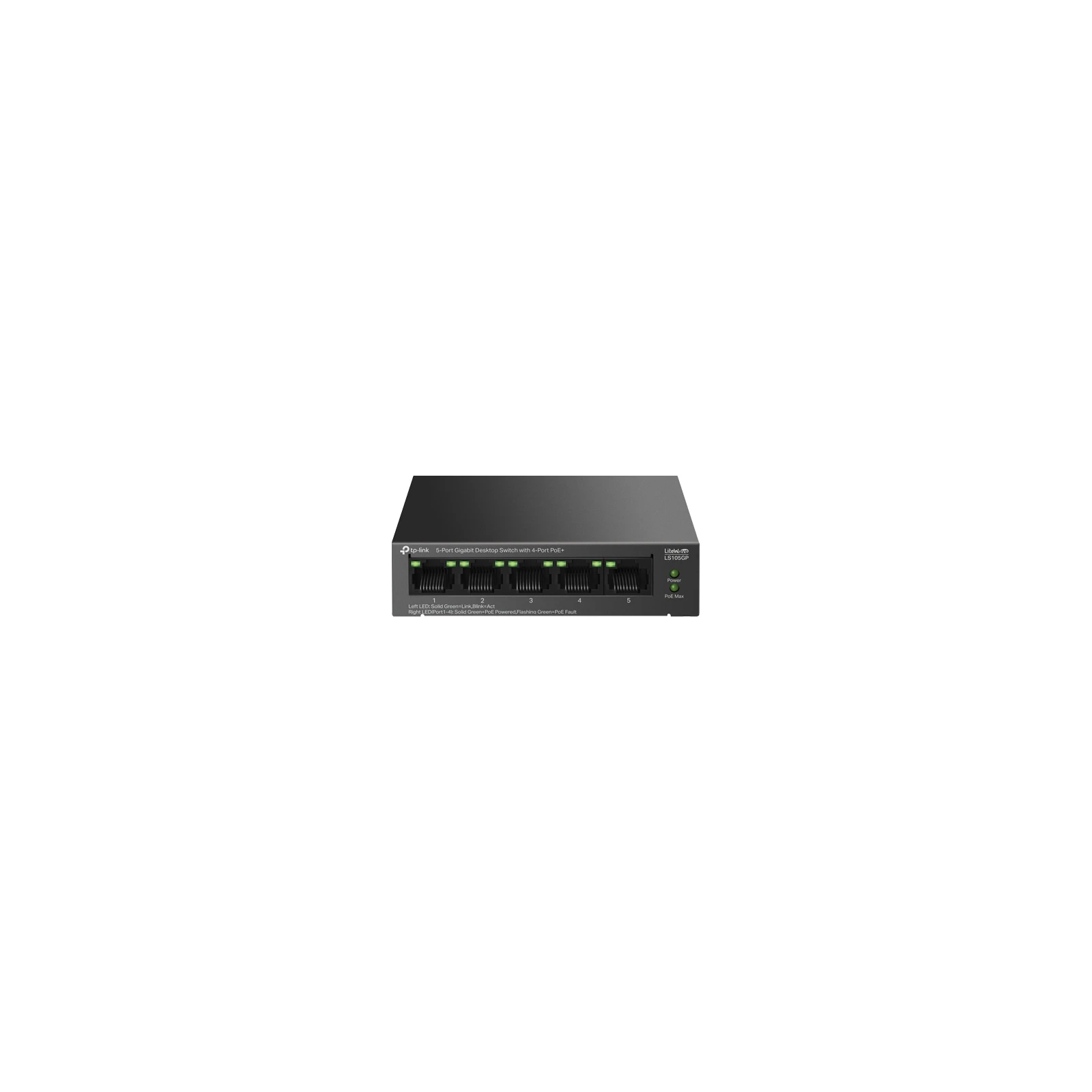 Switch LiteWave, 4 x RJ45 1G PoE, 1 x RJ45 1G, Unmanaged - TP-Link LS105GP