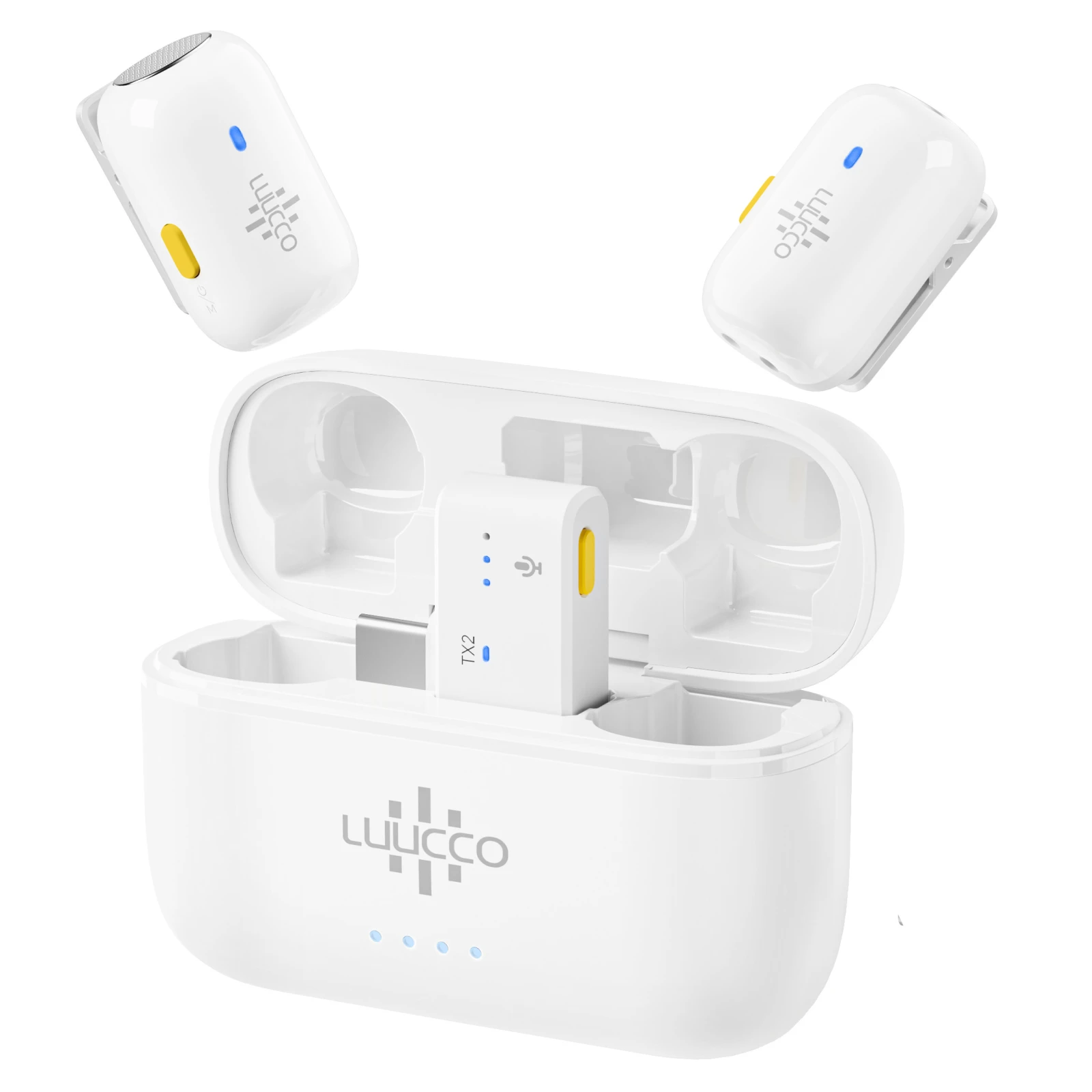 Microfon Lavaliera Wireless Luucco MiniPods-K2,USB-C, alb