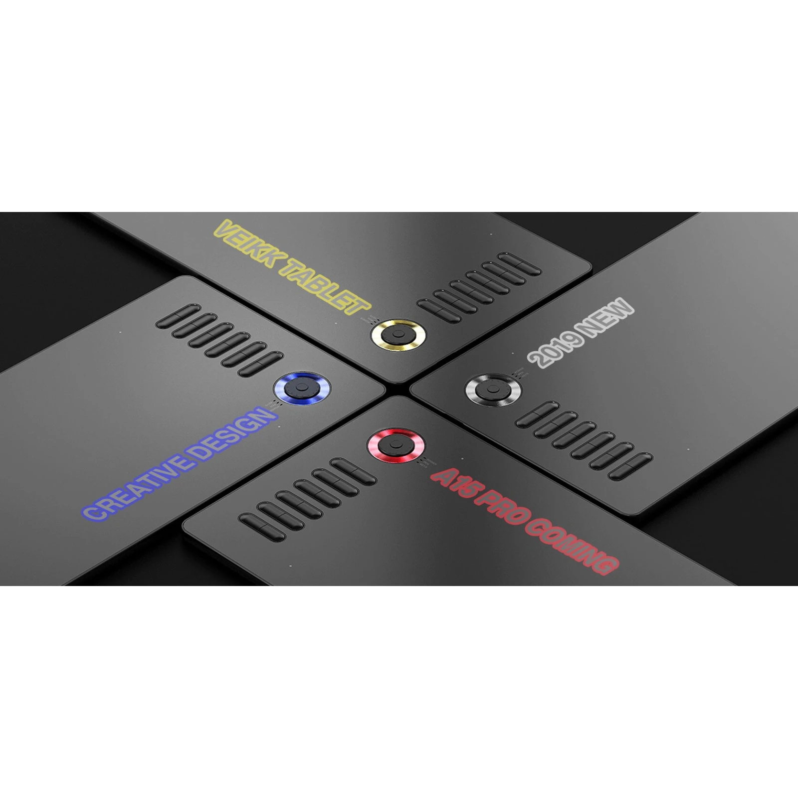 Tableta Grafica Veikk A15 Pro, buton albastru