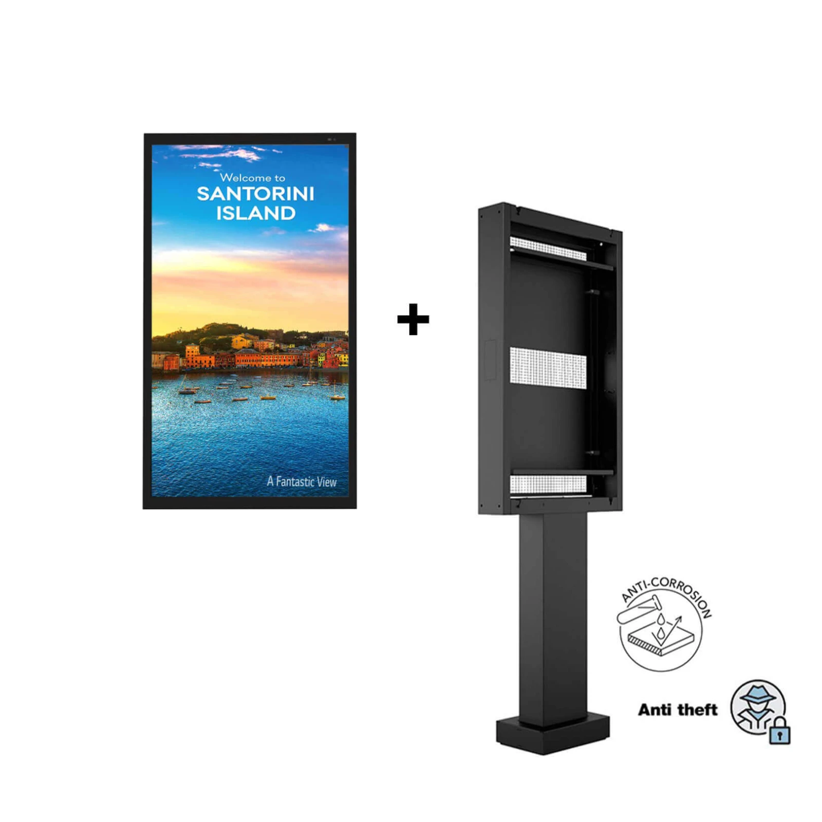 Kiosk / Totem Outdoor 55''  - Pro Single Multibrackets MB-6978 si  DISPRO-E-LG-55XE4P-B, 55",FullHD, 4000 nits