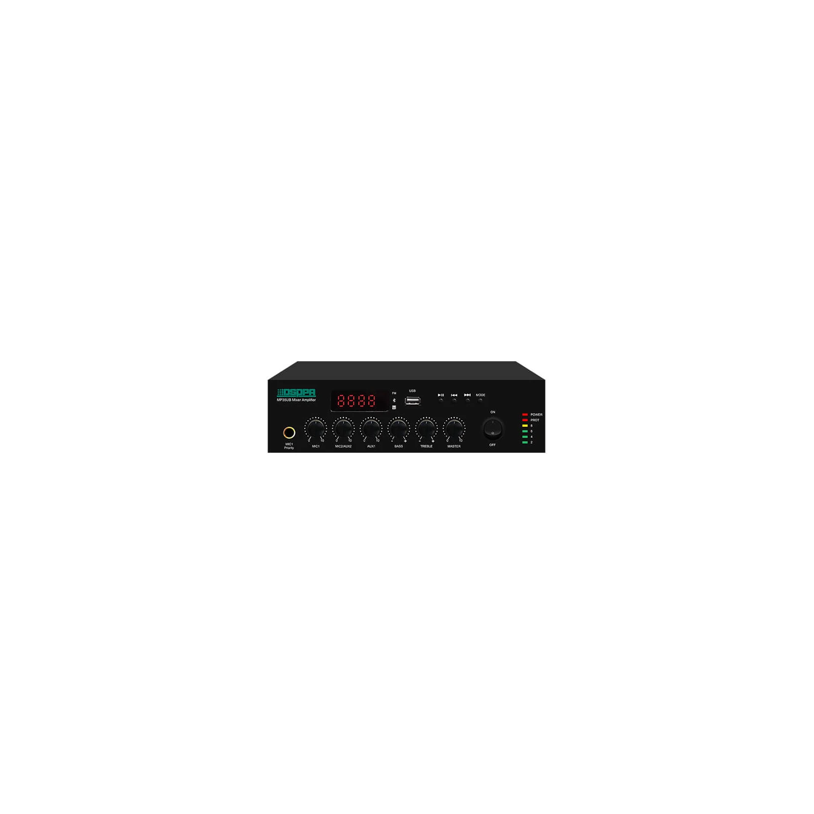 Amplificator cu mixer 60W pe 100V, DSPPA MP60UB cu USB, FM & Bluetooth