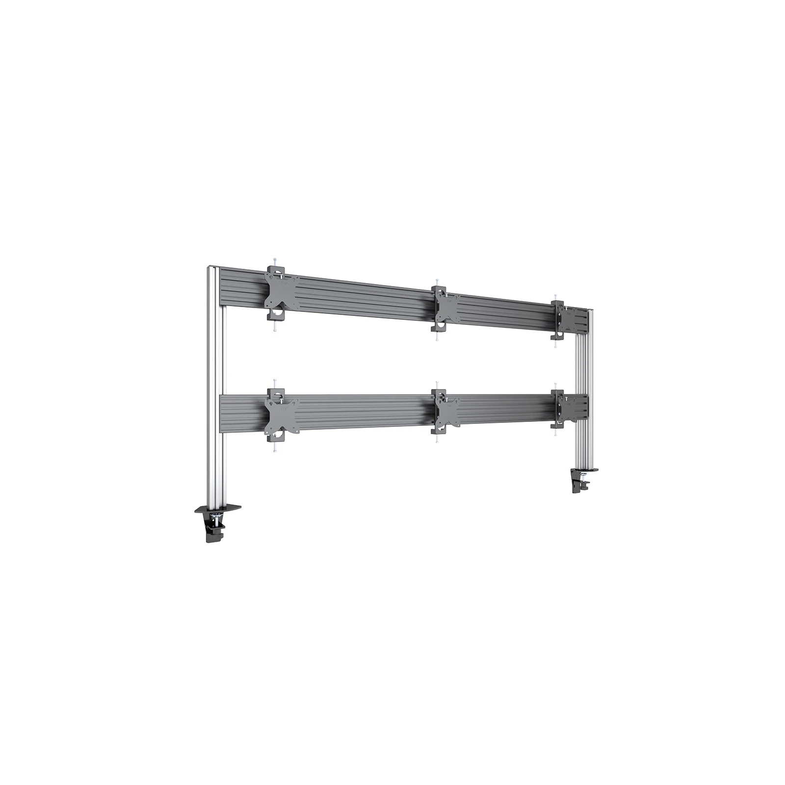 Suport pentru sase LCD Multibrackets MB-5551, montare pe masa cu clema, argintie