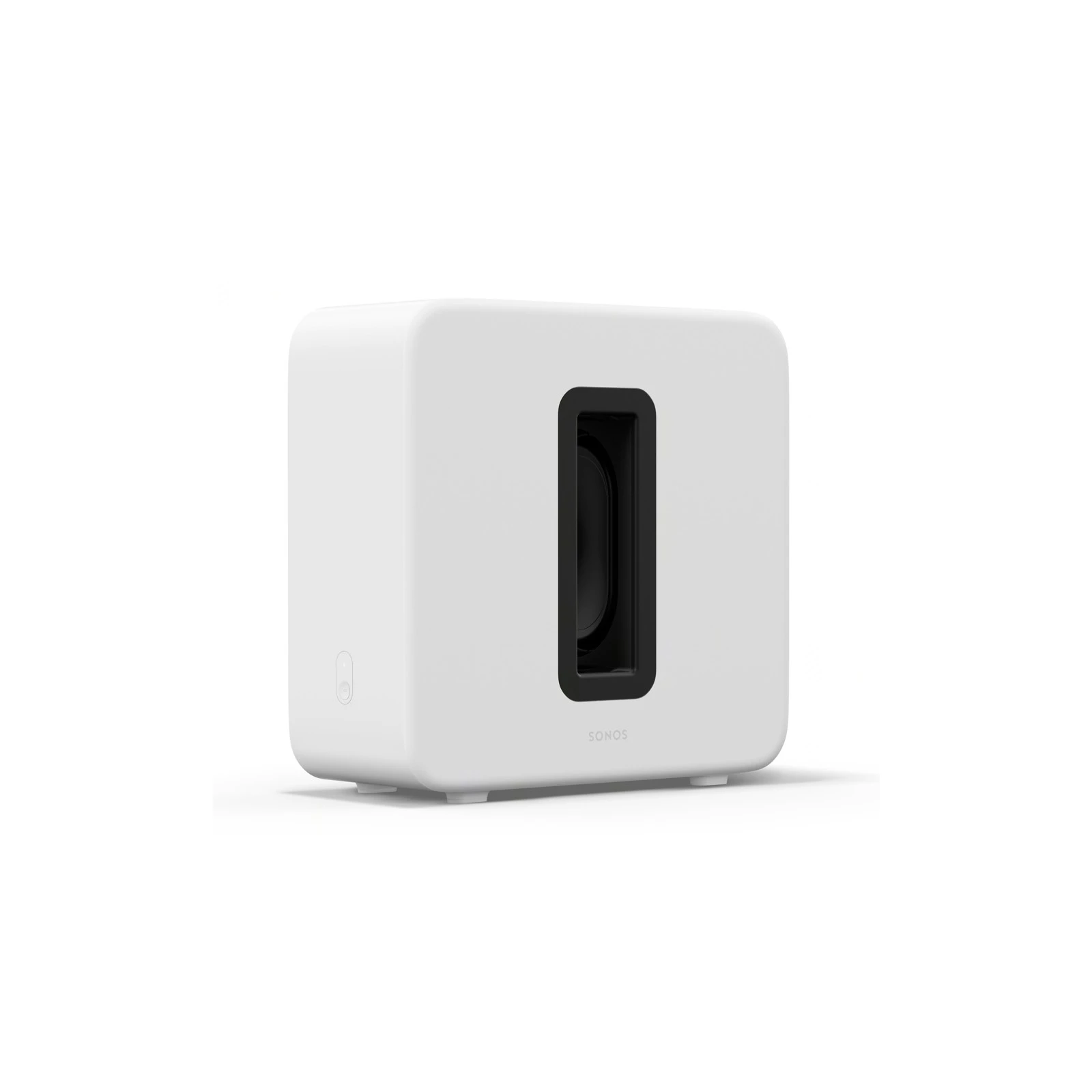 Subwoofer wireless Sonos Sub 4, Două woofere eliptice de 5"x 8”, alb