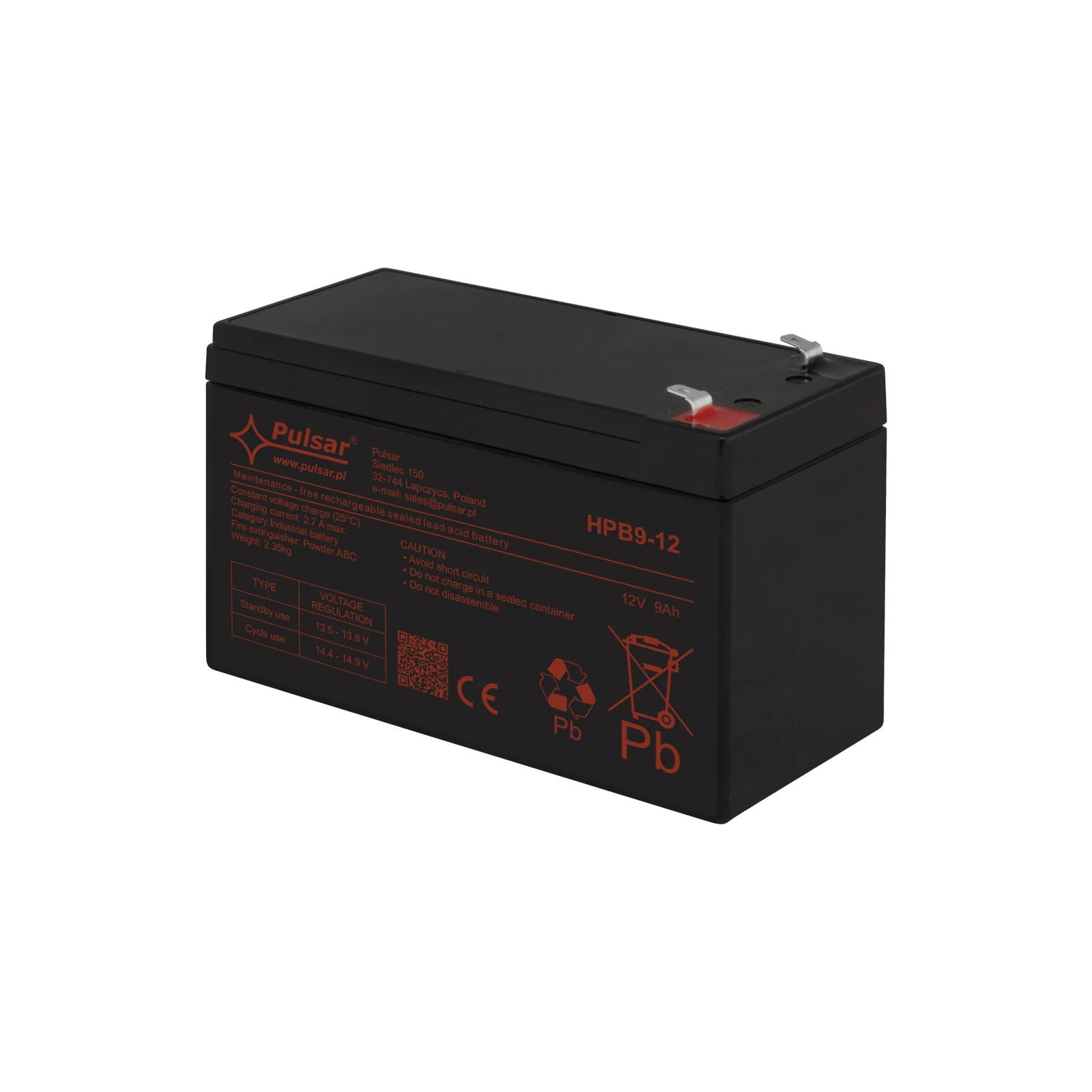Acumulator 12V/9Ah Pulsar HPB9-12N