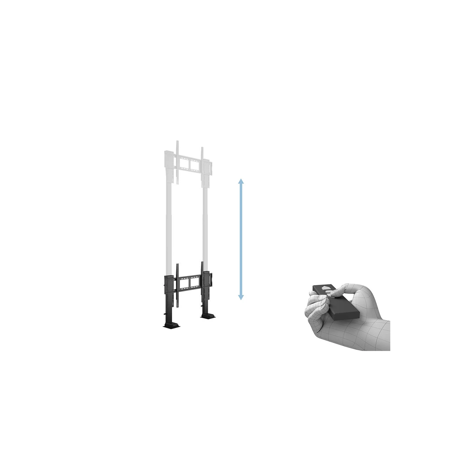 Stand TV motorizat cu telecomanda Multibrackets MB-7358, diagonala 55"-100", max.100kg , negru