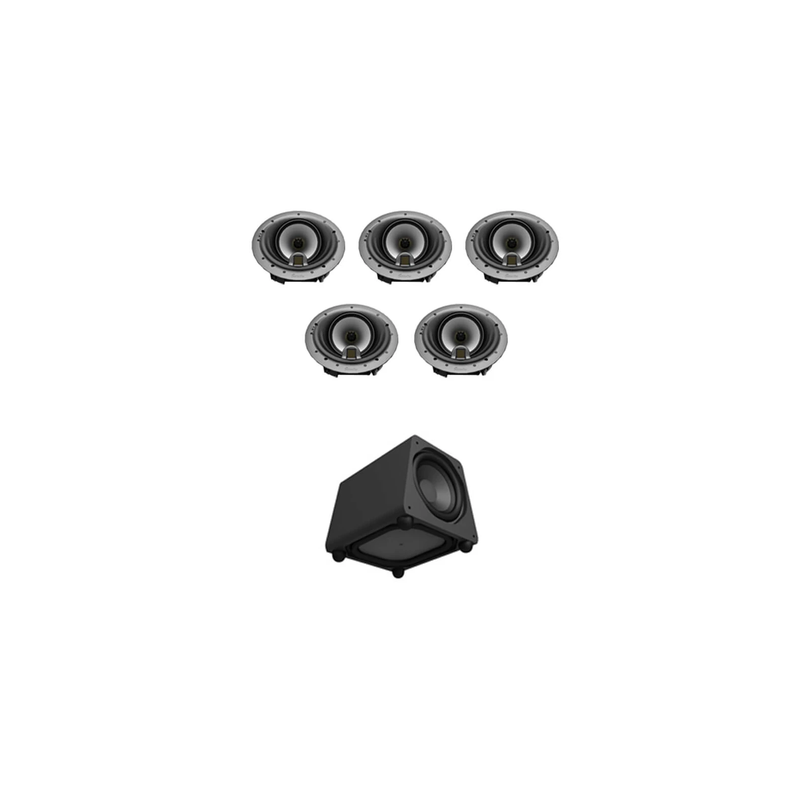 Pachet boxe 5.1 de tavan cu GOLDENEAR HTR7000 si subwoofer ForceField 3