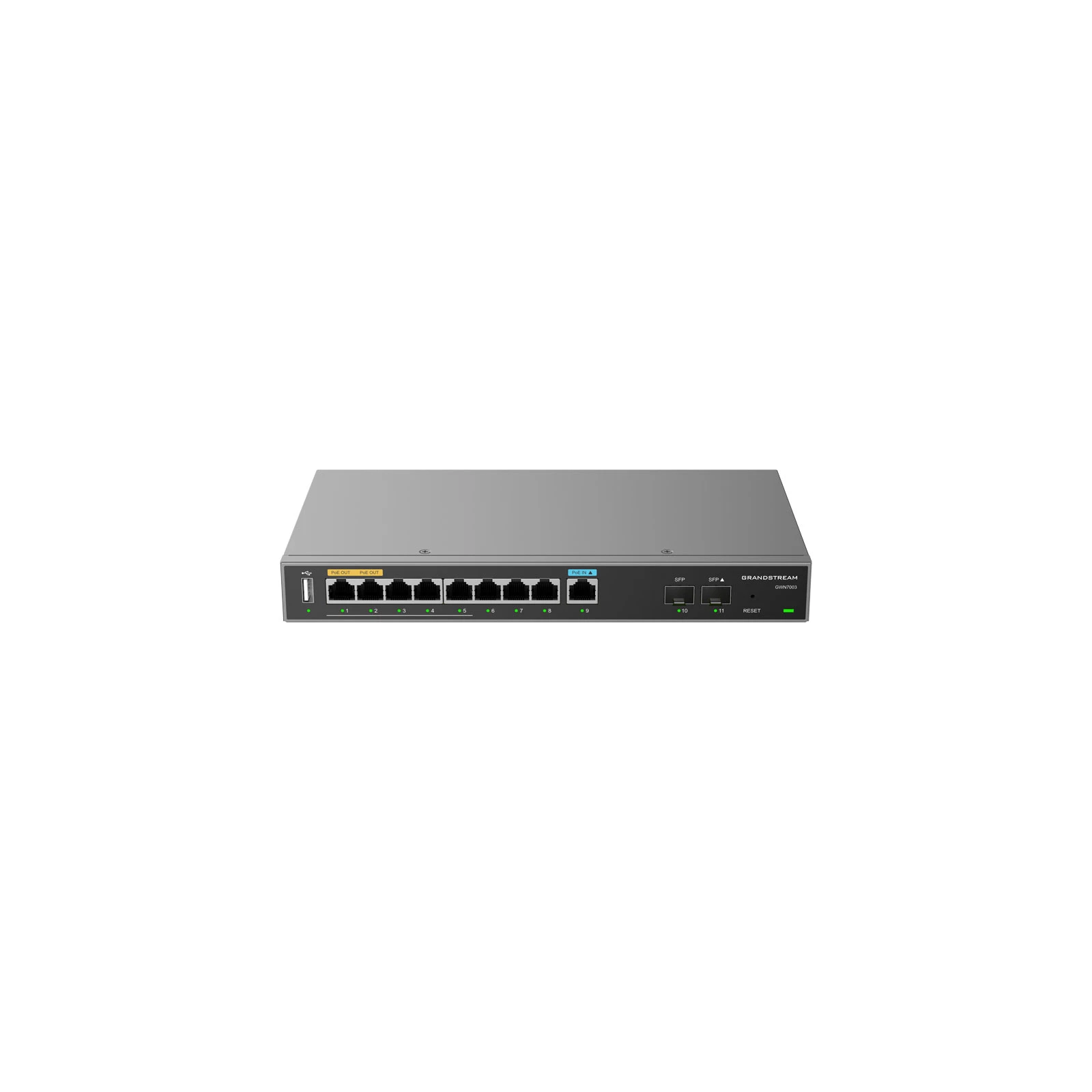 GRS RTR 2xSFP 9xGbE WAN/LAN POE GWN7003