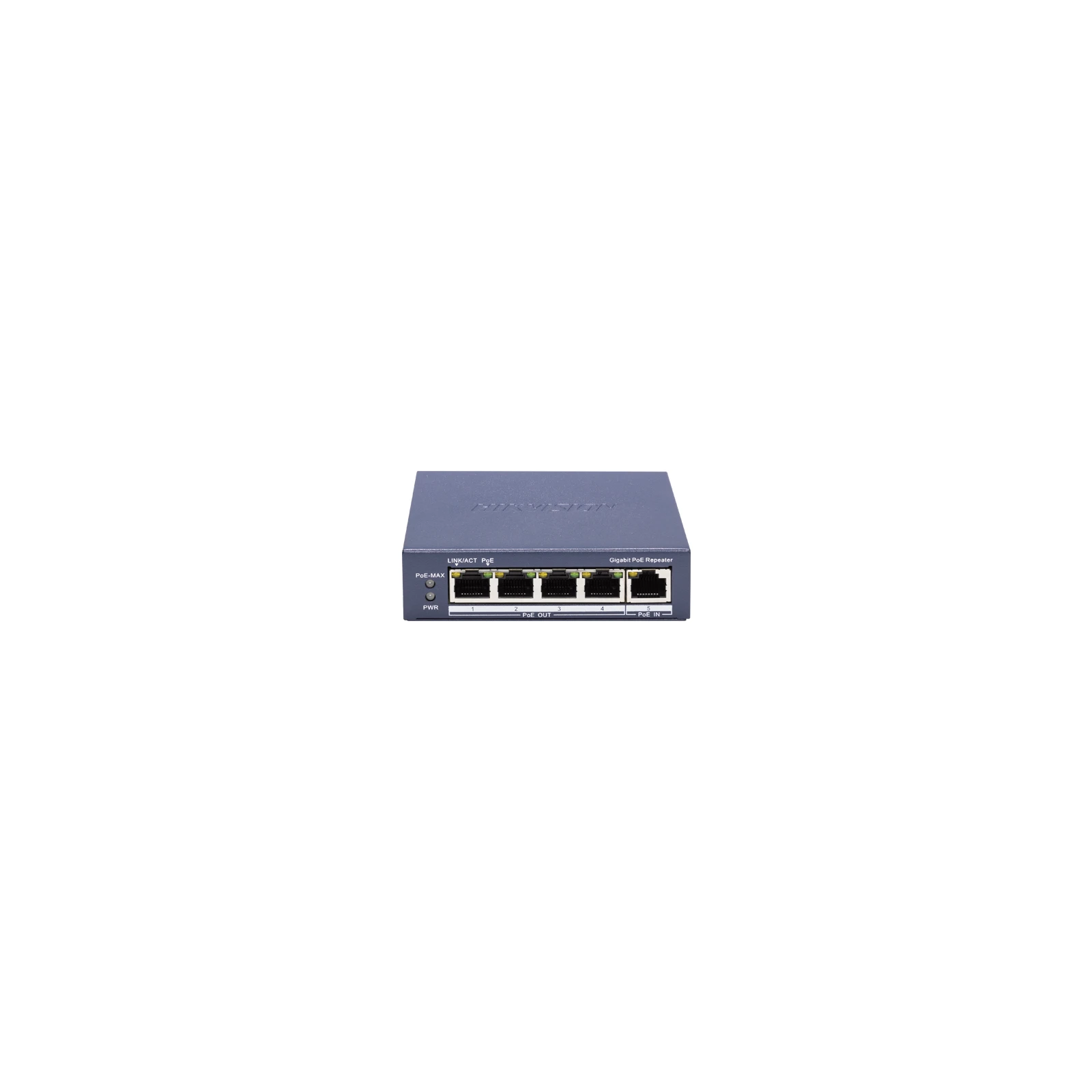 Switch-repeater Gigabit 4 x RJ45 PoE Out af/at, 1 x RJ45 PoE In af/at/bt, Management - HIKVISION DS-3E0505P-E-R