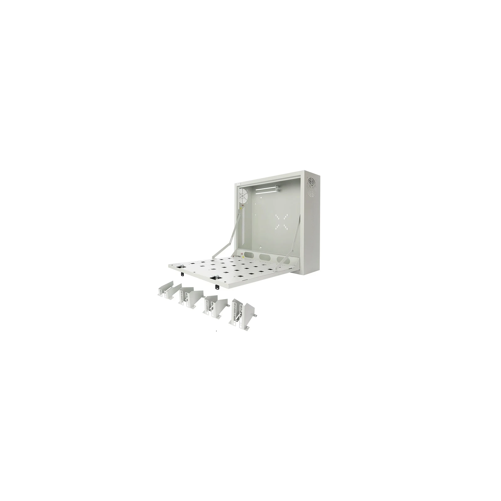 CARCASA METALICA GRI PENTRU NVR/MONITOR, RACK 10",
