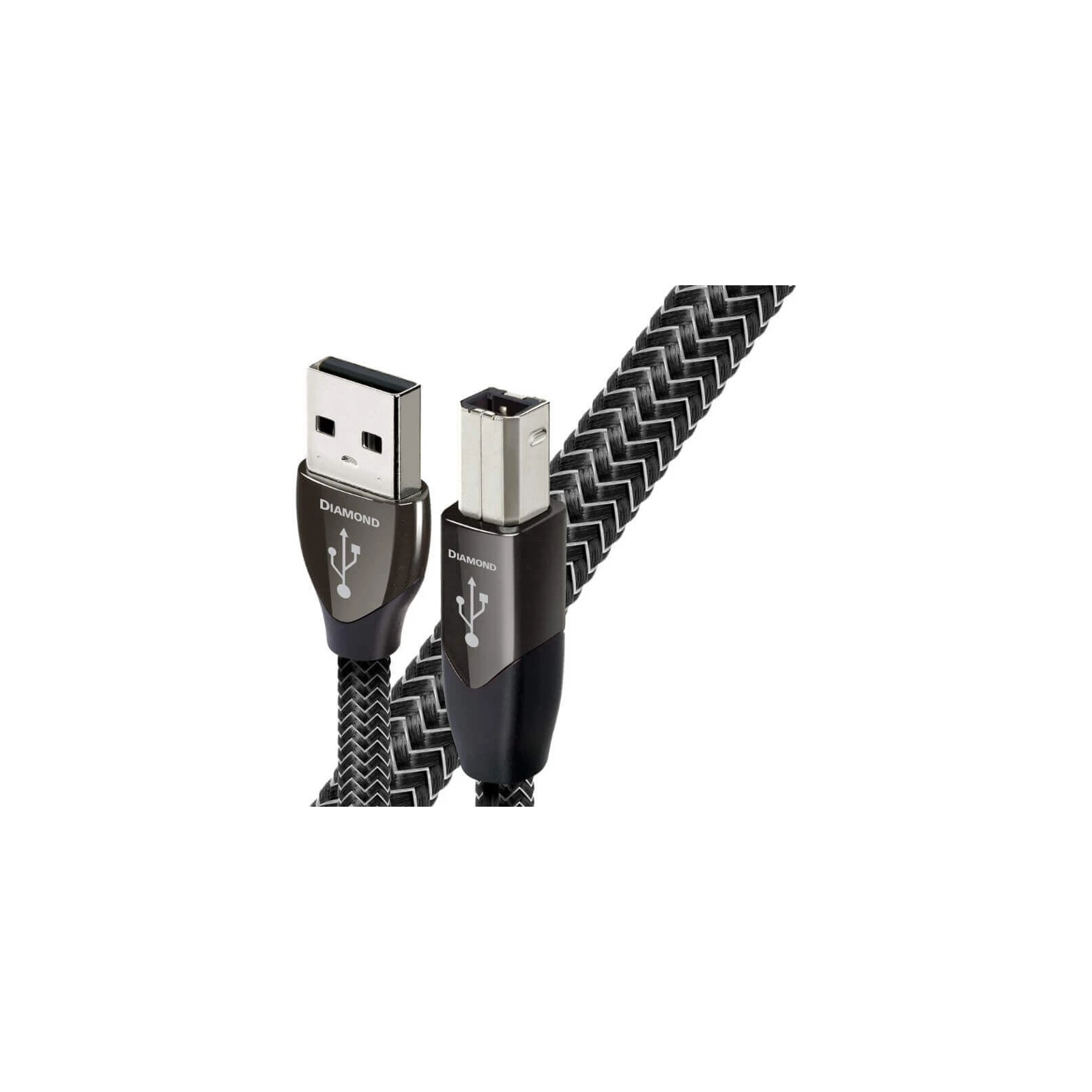 Cablu USB A-B AudioQuest Diamond 1.5m, DBS Black, Solid 100% Silver