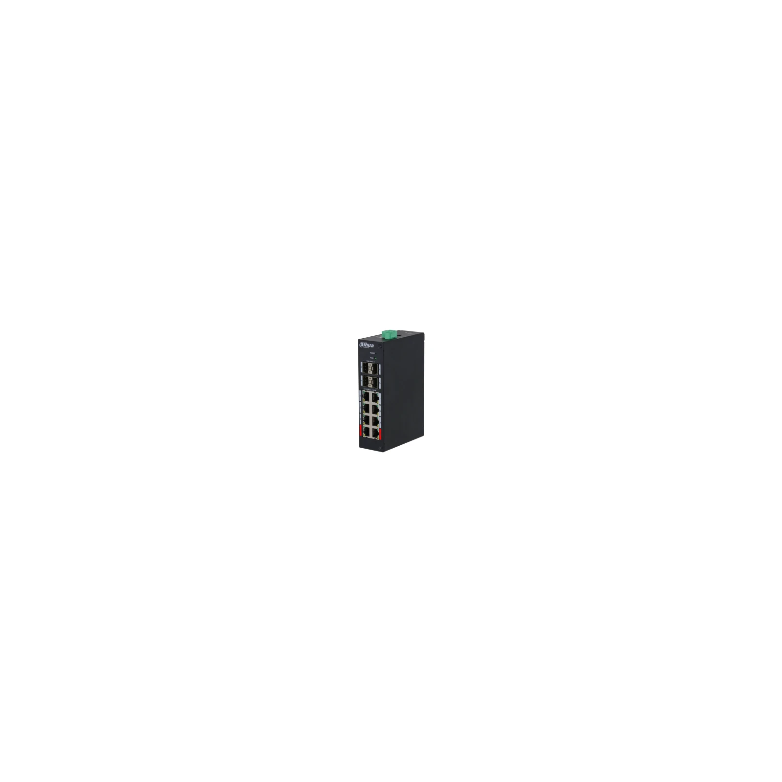 Switch industrial gestionat 12 porturi, 8 porturi PoE și 4 porturi SFP uplink DH-HS4412-8ET-120