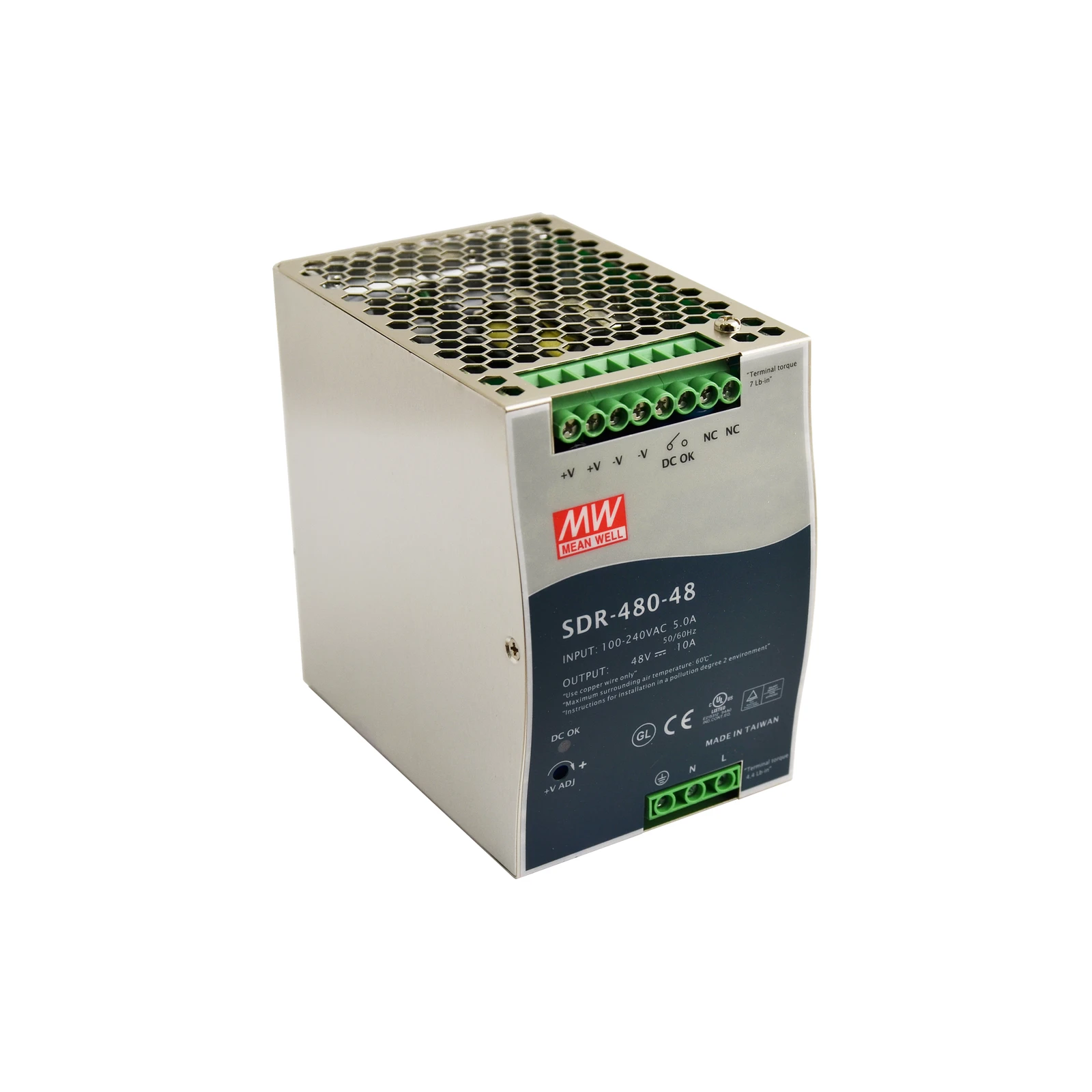 Sursă de alimentare pe șină DIN SDR 48V/480W/10A SDR-480-48