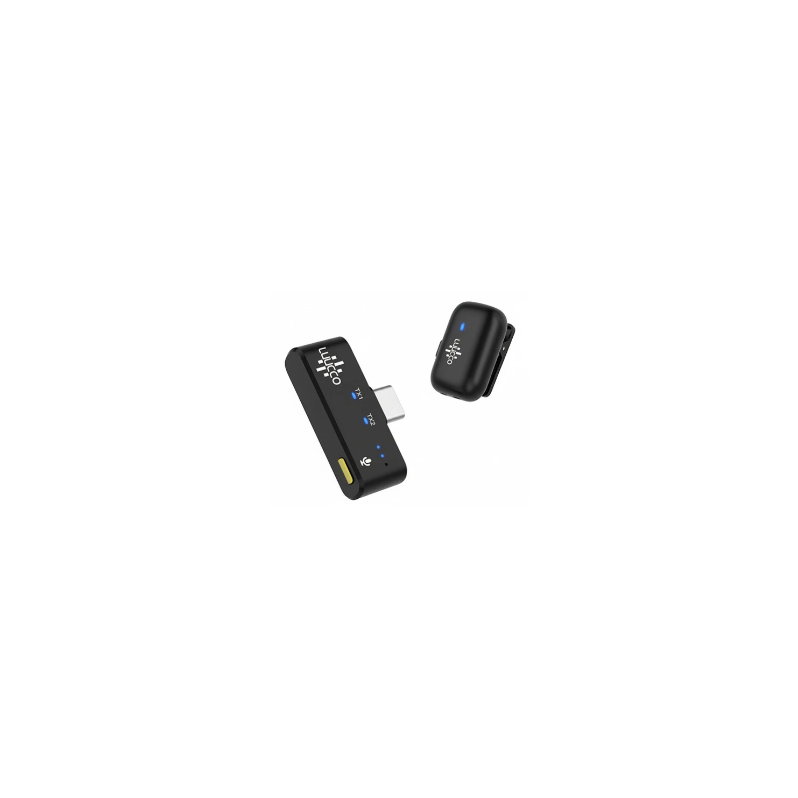 Microfon Lavaliera Wireless Luucco MiniPods-K1, USB-C, negru