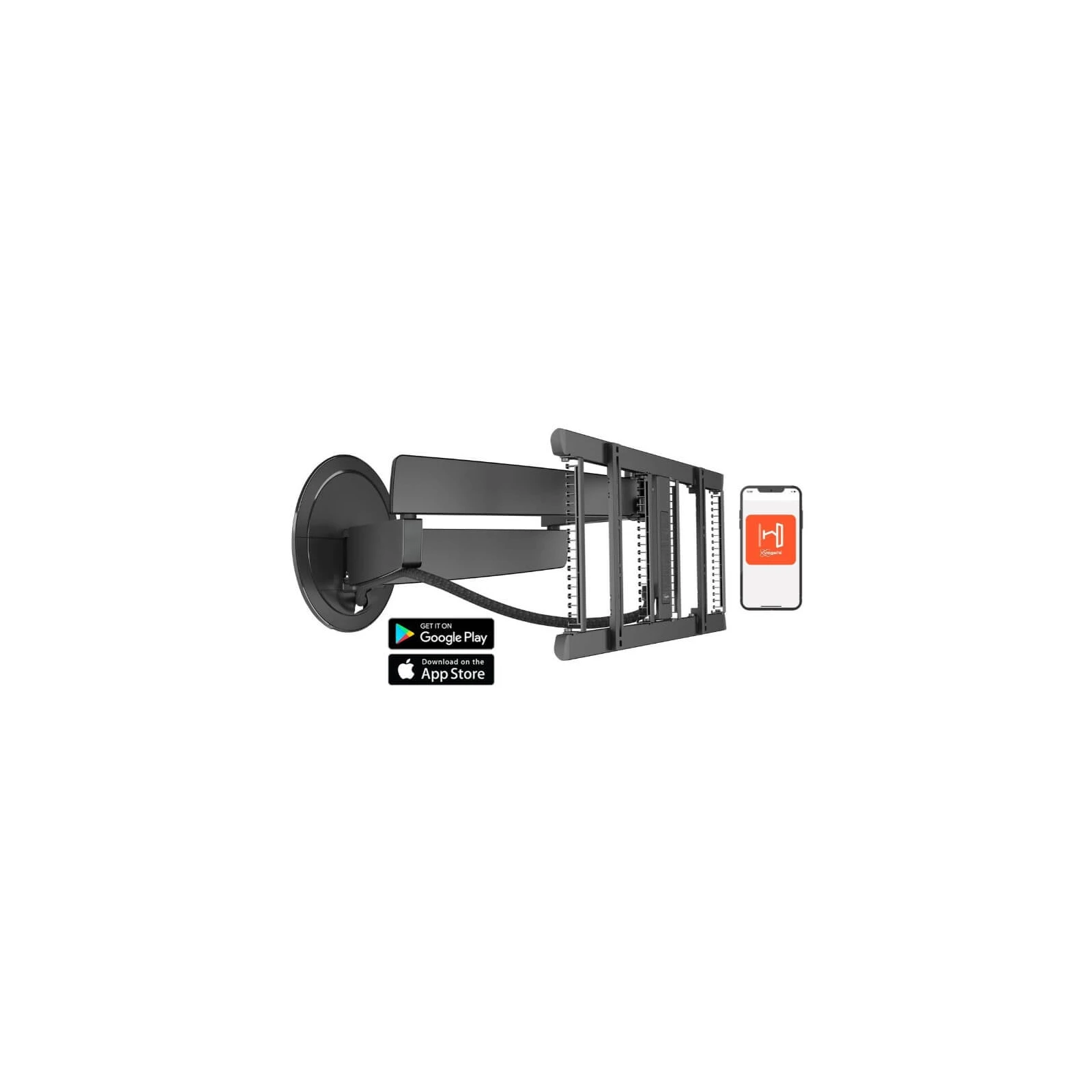 Suport TV de perete motorizat Vogel's 7675 PRO, 40"-77", max.35 kg, negru