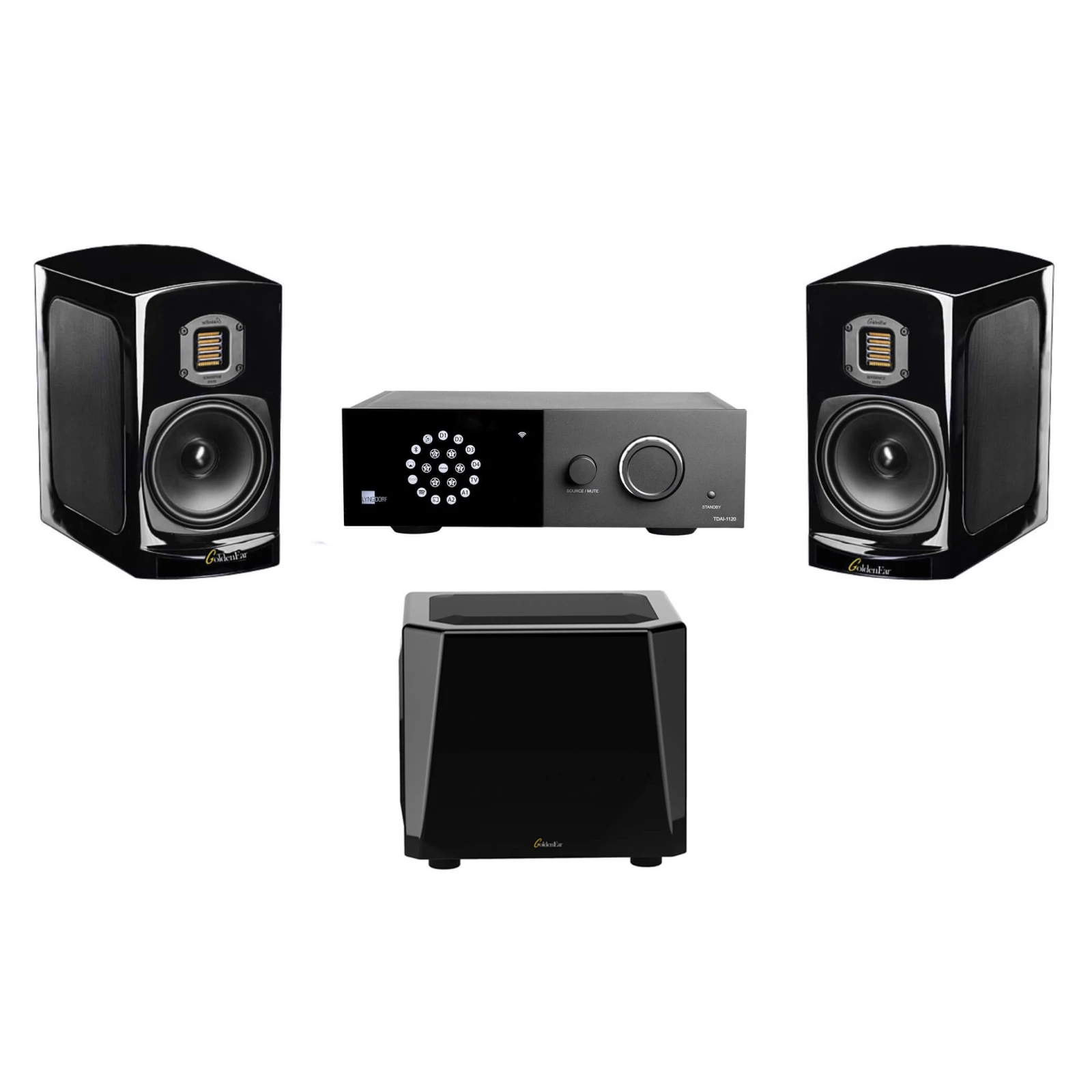 Pachet cu boxe  Goldenear BRX, Subwoofer Goldenear Supersub X, Amplificator Lyngdorf TDAI-1120