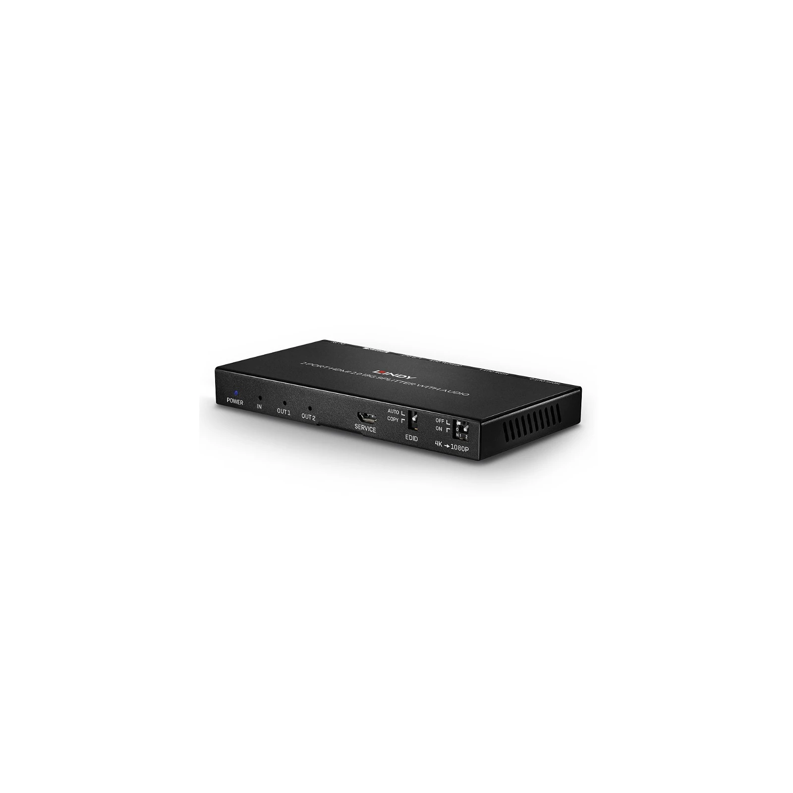 Splitter HDMI 18G cu 2 porturi, audio și reducere a scalarii, Lindy 38230
