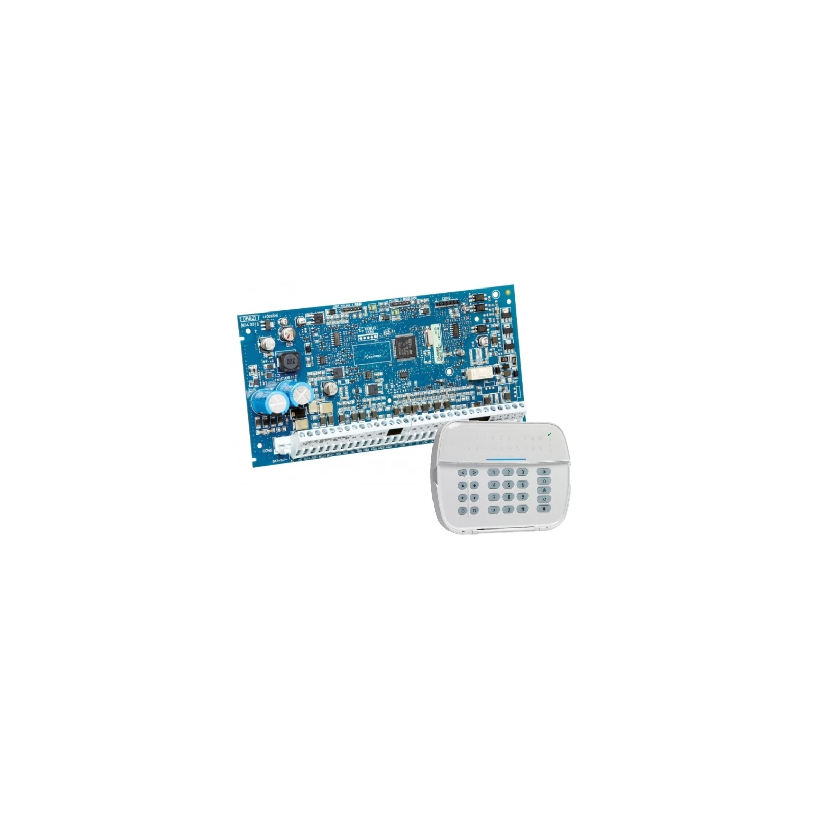 Kit alarmă NEO-2016LED, centrală 6 zone extensibilă la 16 + tastatură NEO-LED + cutie AWO171EMT