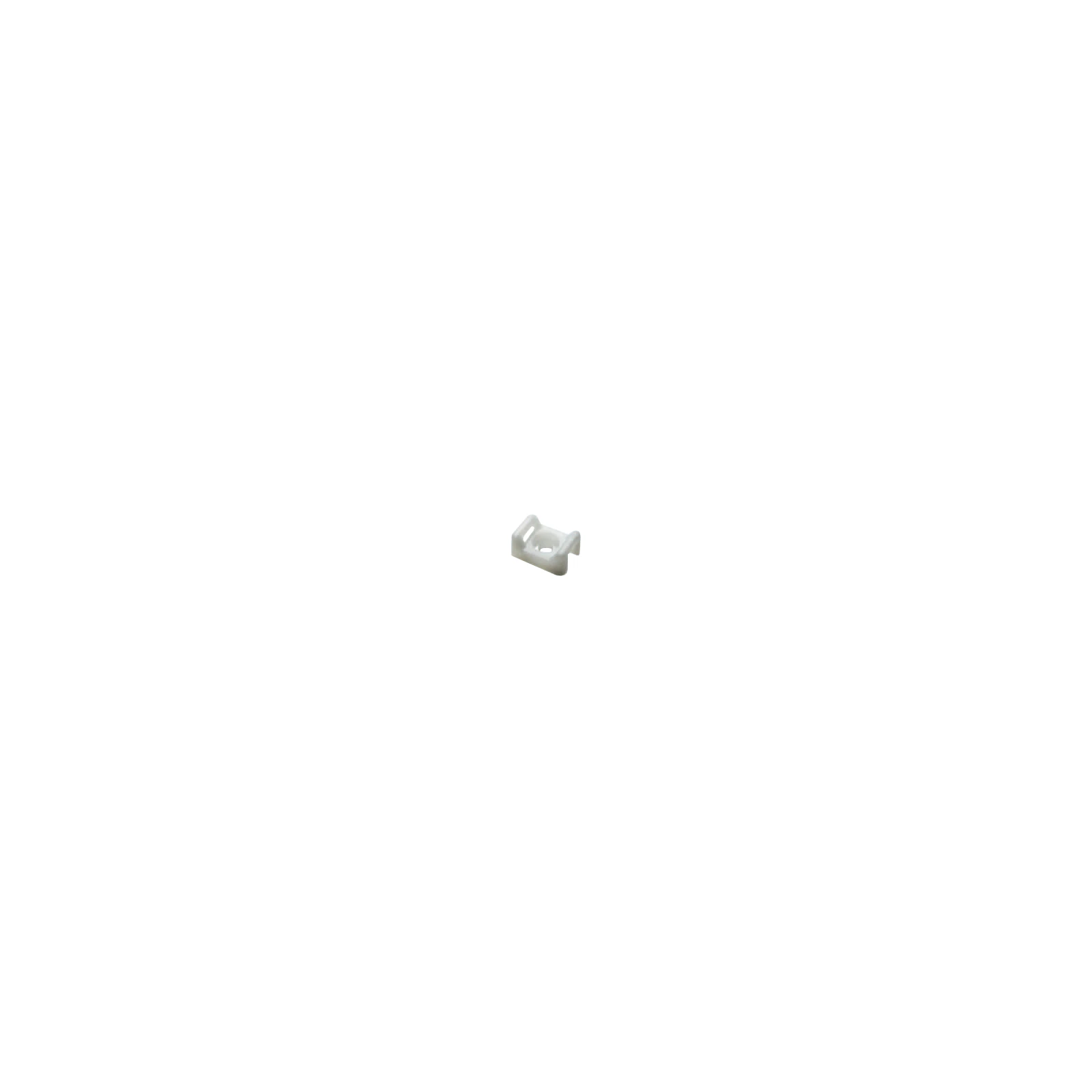 Suport plastic prindere coliere, ALB, 23x16x10 mm, 100 buc TAC-2-W