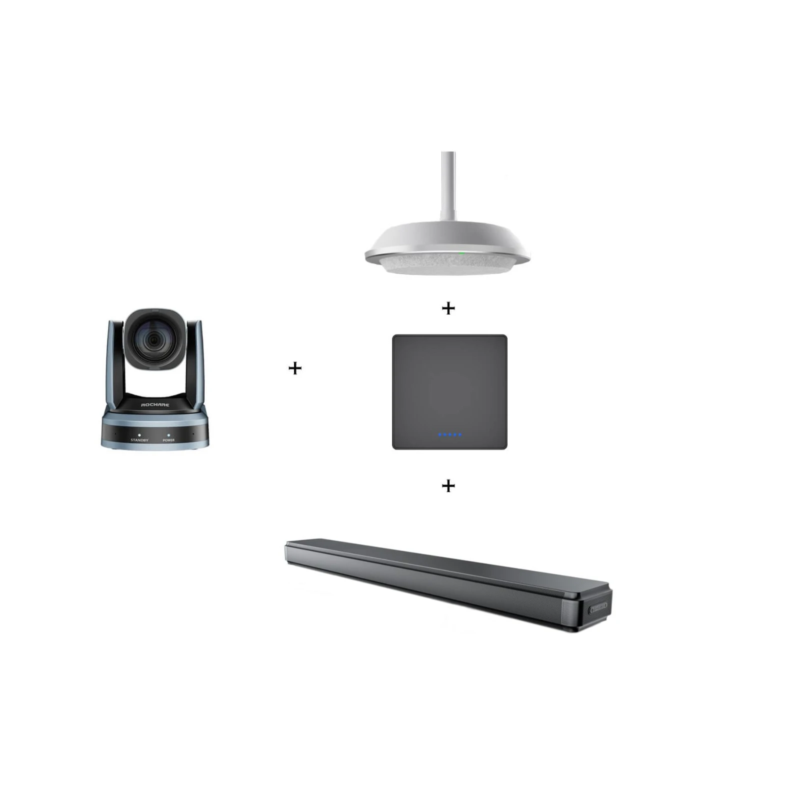 Pachet videoconferinta cu audio si speakerphone cu prindere in tavan