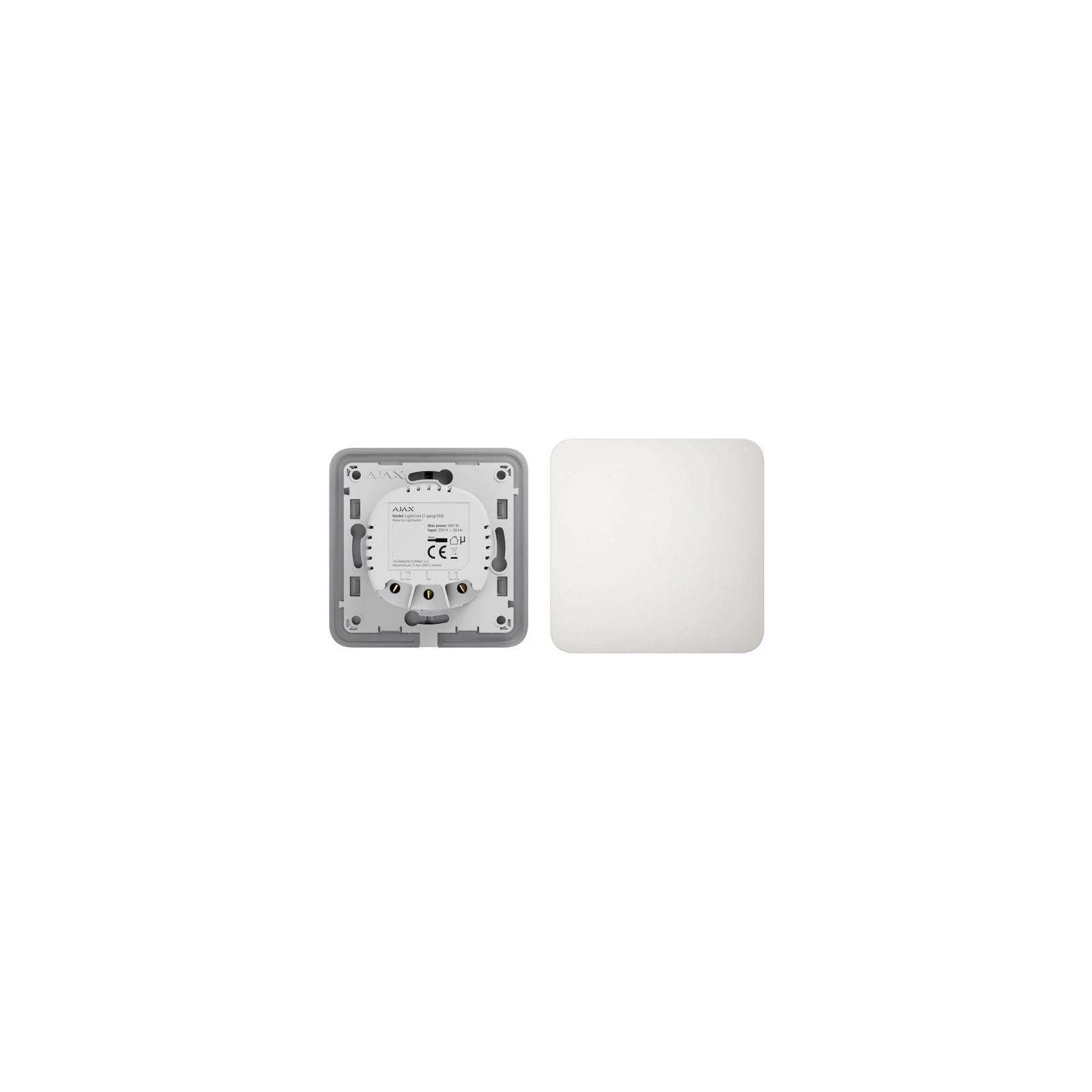 LIGHTCORE 1-GANG + SOLOBUTTON 1-GANG/2-WAY (WHT)