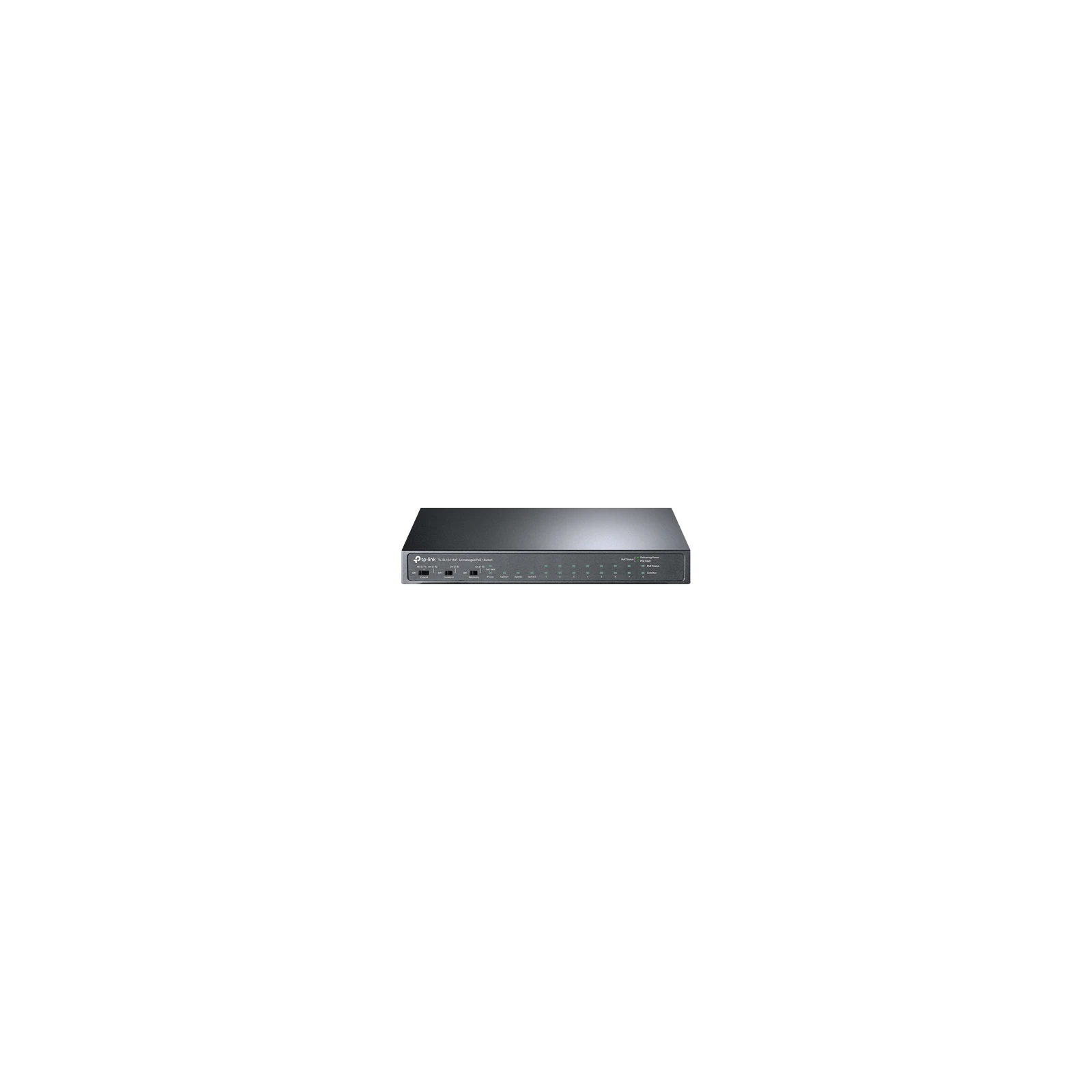 Switch 8 x RJ45 10/100 Mbps PoE, 2 x RJ45 1G, 1 x SFP 1G, Buget PoE 124W, Unmanaged - TP-Link TL-SL1311MP