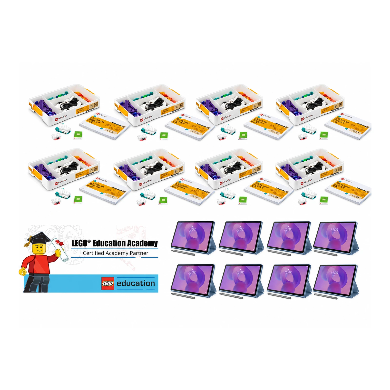 Pachet Lego Education Computer Science & AI Kit 3-5, pentru o sala de clasa, 32 copii, si training acreditat Lego pt un