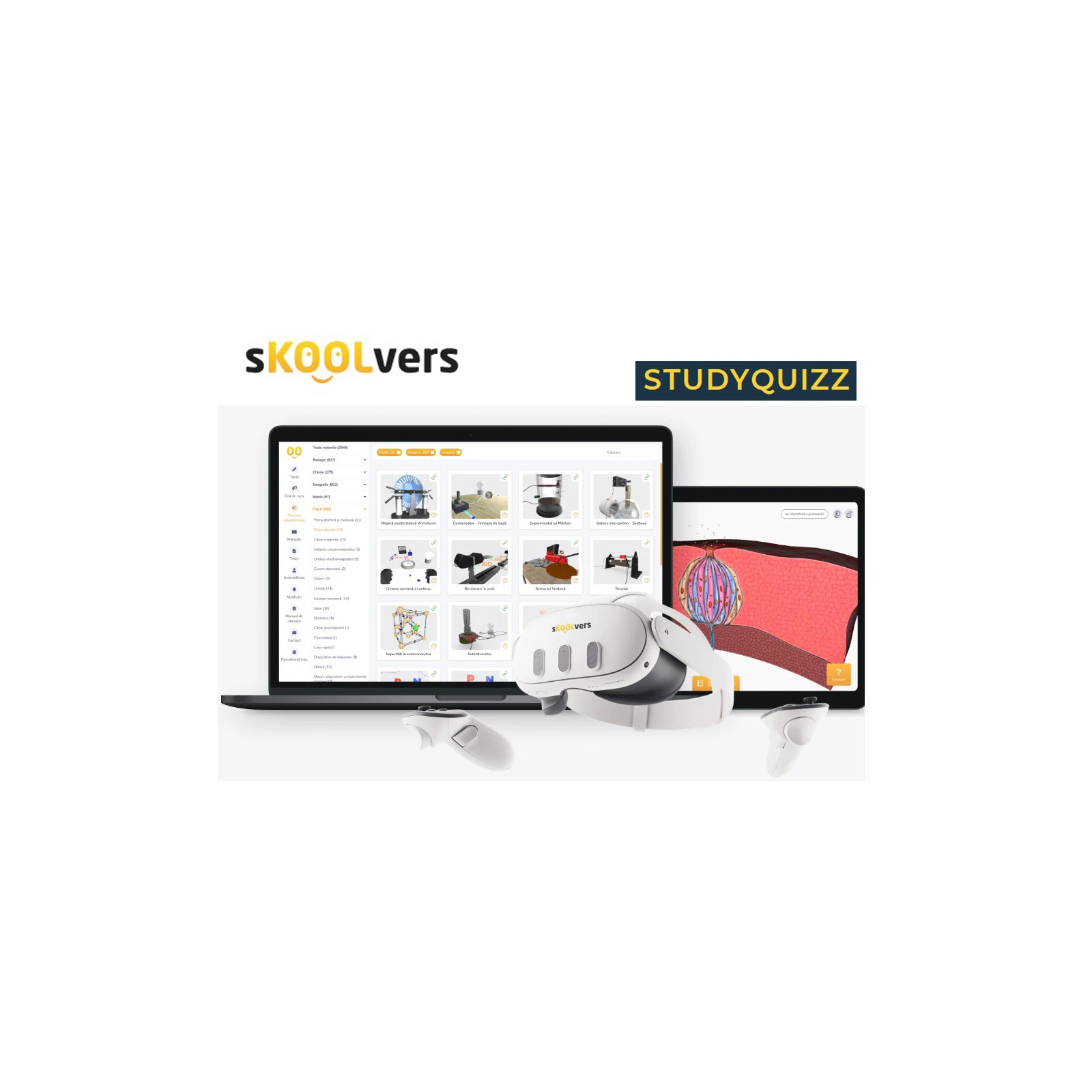 Software sKOOLvers Licenta Display StudyQuizz, lectii interactive in timp real, licenta 1 / 3 ani (Android/Tizen/Win)