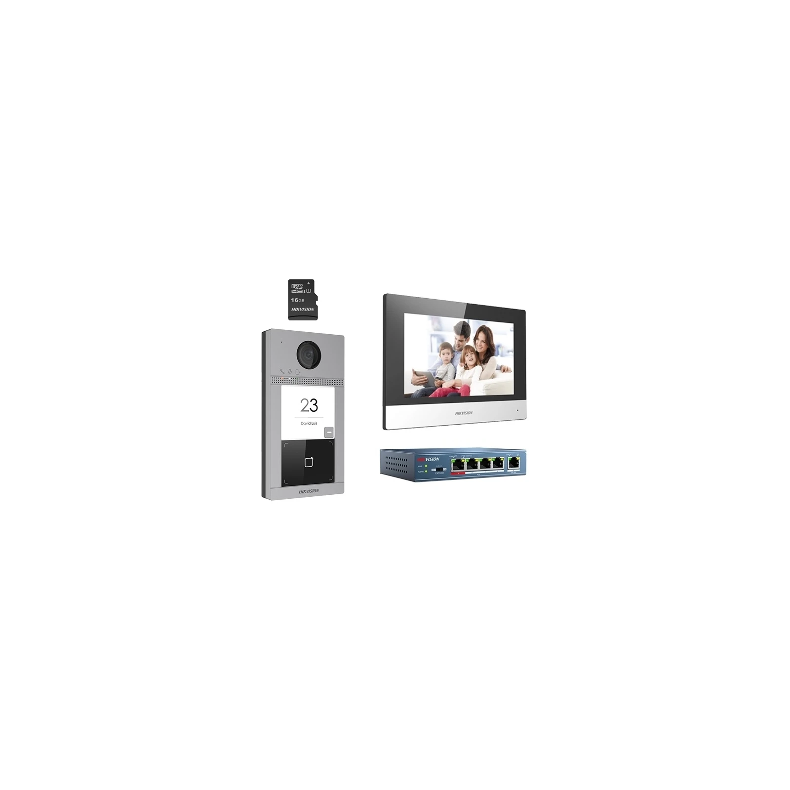 KIT VIDEOINTERFON MONITOR 7" + POST EXT. 1 BUTON