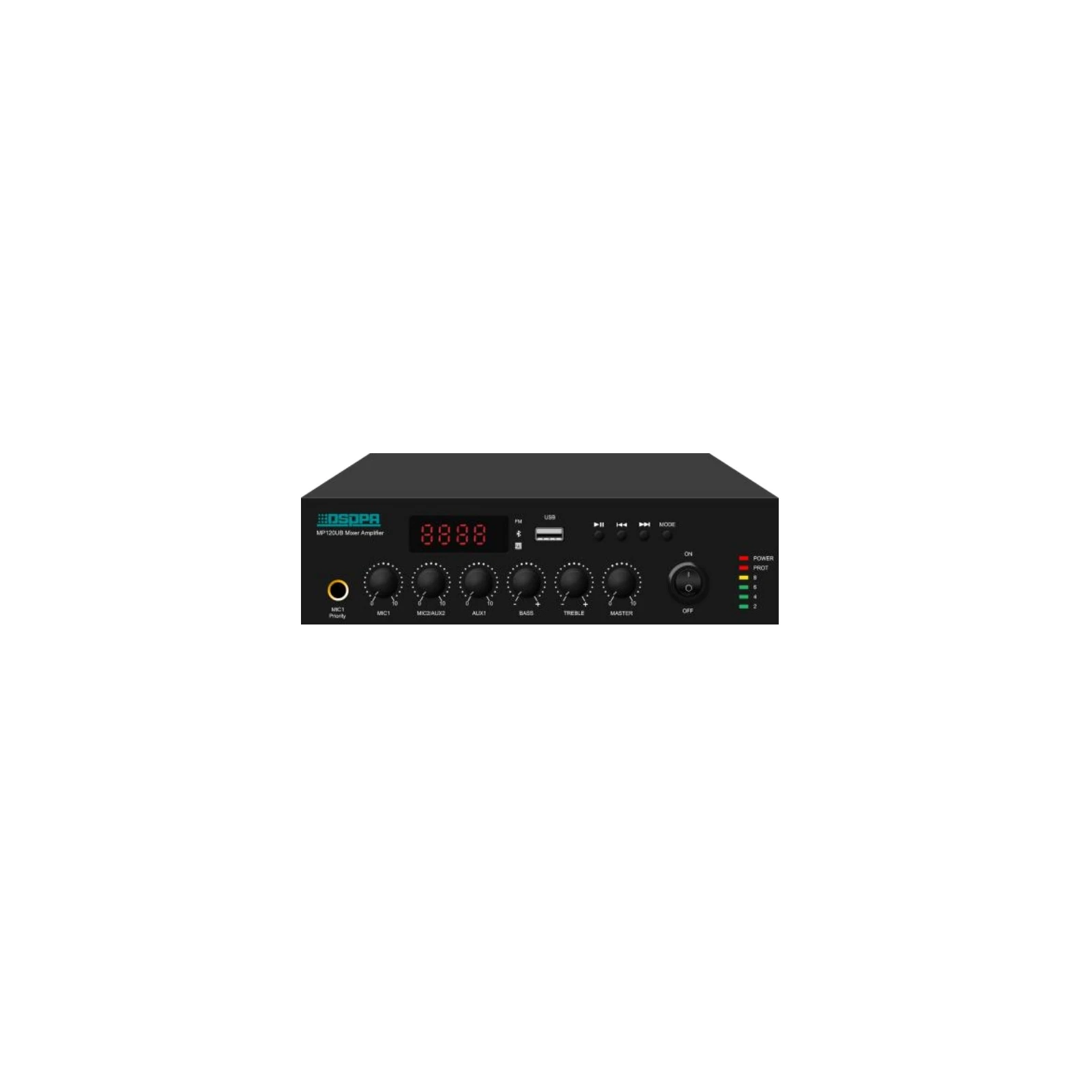Amplificator cu mixer 120W pe 100V, DSPPA MP120UB cu USB, FM & Bluetooth
