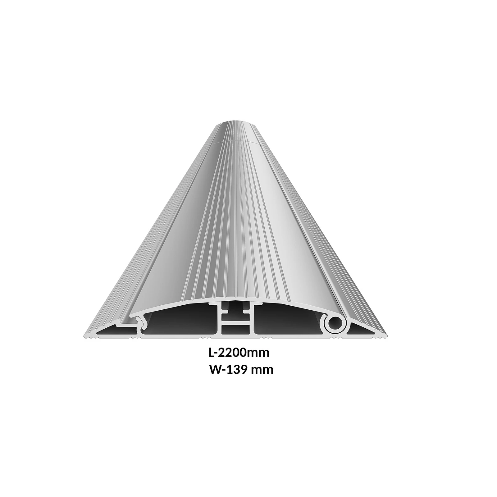 Plinta de mascare cabluri Multibrackets MB-6237, lungime 2200 mm, aluminiu, alb