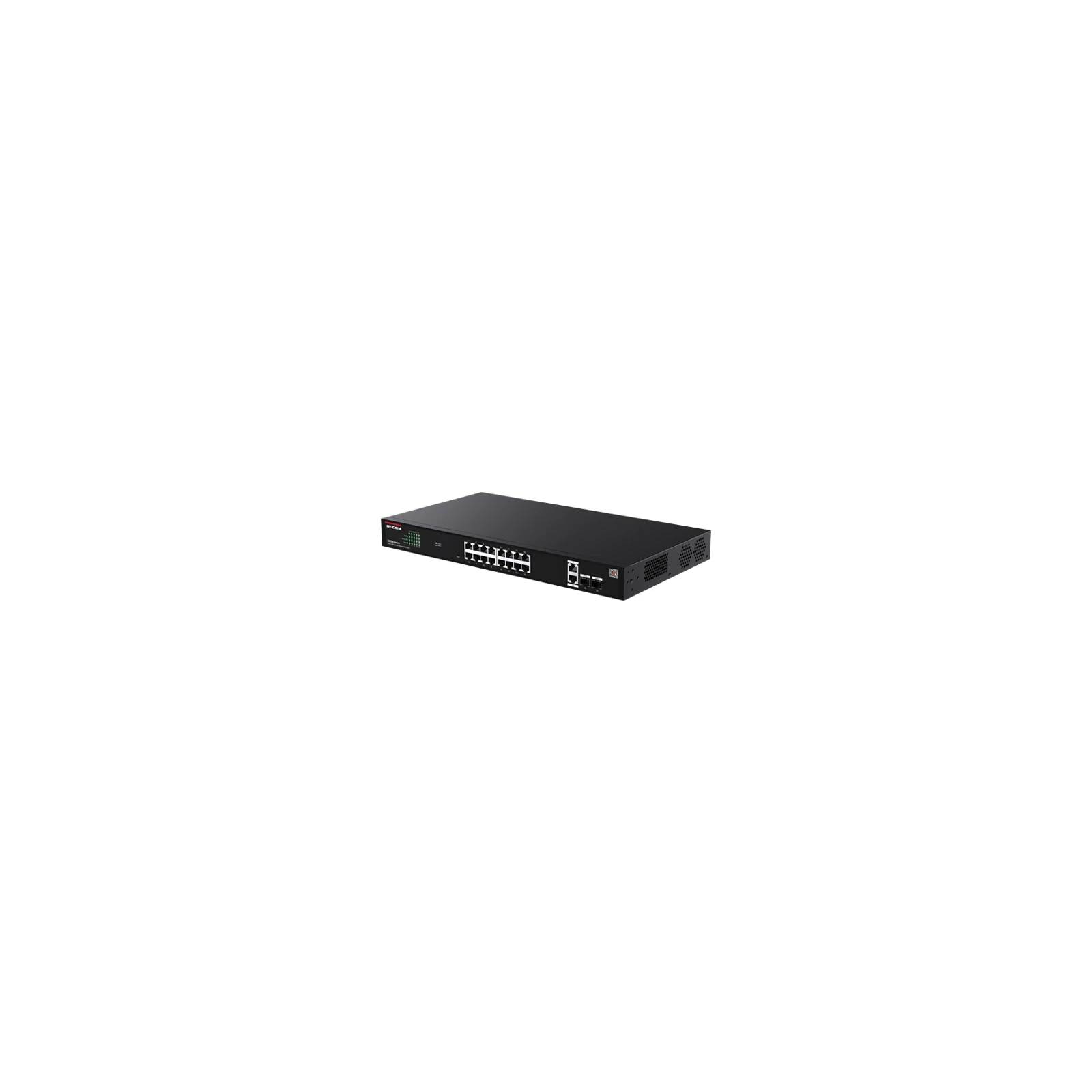 Switch 16 x RJ45 1G PoE, 2 x SFP 1G, 2 x RJ45 1G, Management, 1U - IP-COM G2220P-16-250W