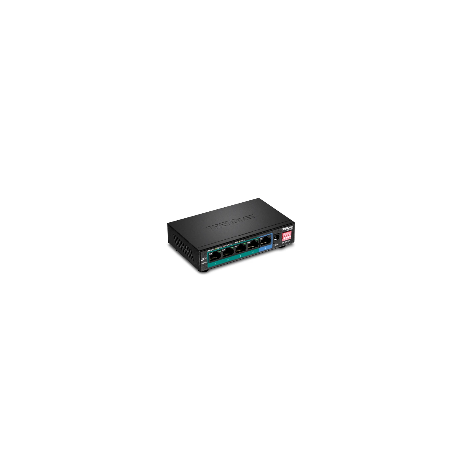 Switch 4 porturi Gigabit Long Range 200m PoE+, 1 port Gigabit - TRENDnet TPE-LG50