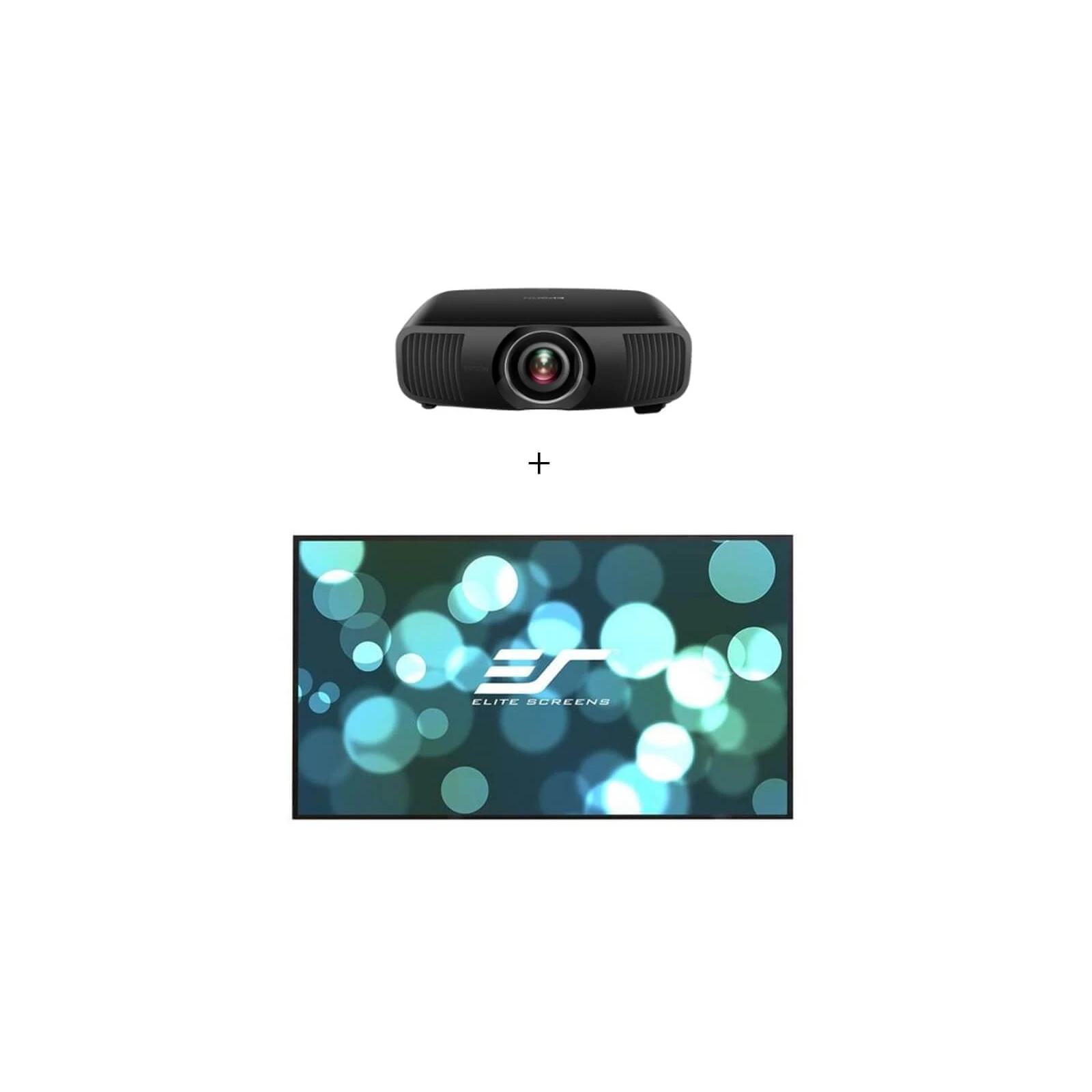 Pachet proiectie Home Cinema cu Videoproiector Laser Epson LS12000B si Ecran rama fixa EliteScreens AR135WH2