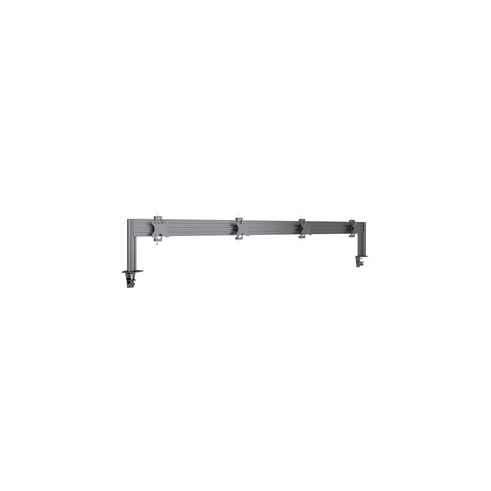 Suport pentru patru LCD Multibrackets MB-5537, montare pe masa cu clema, argintie