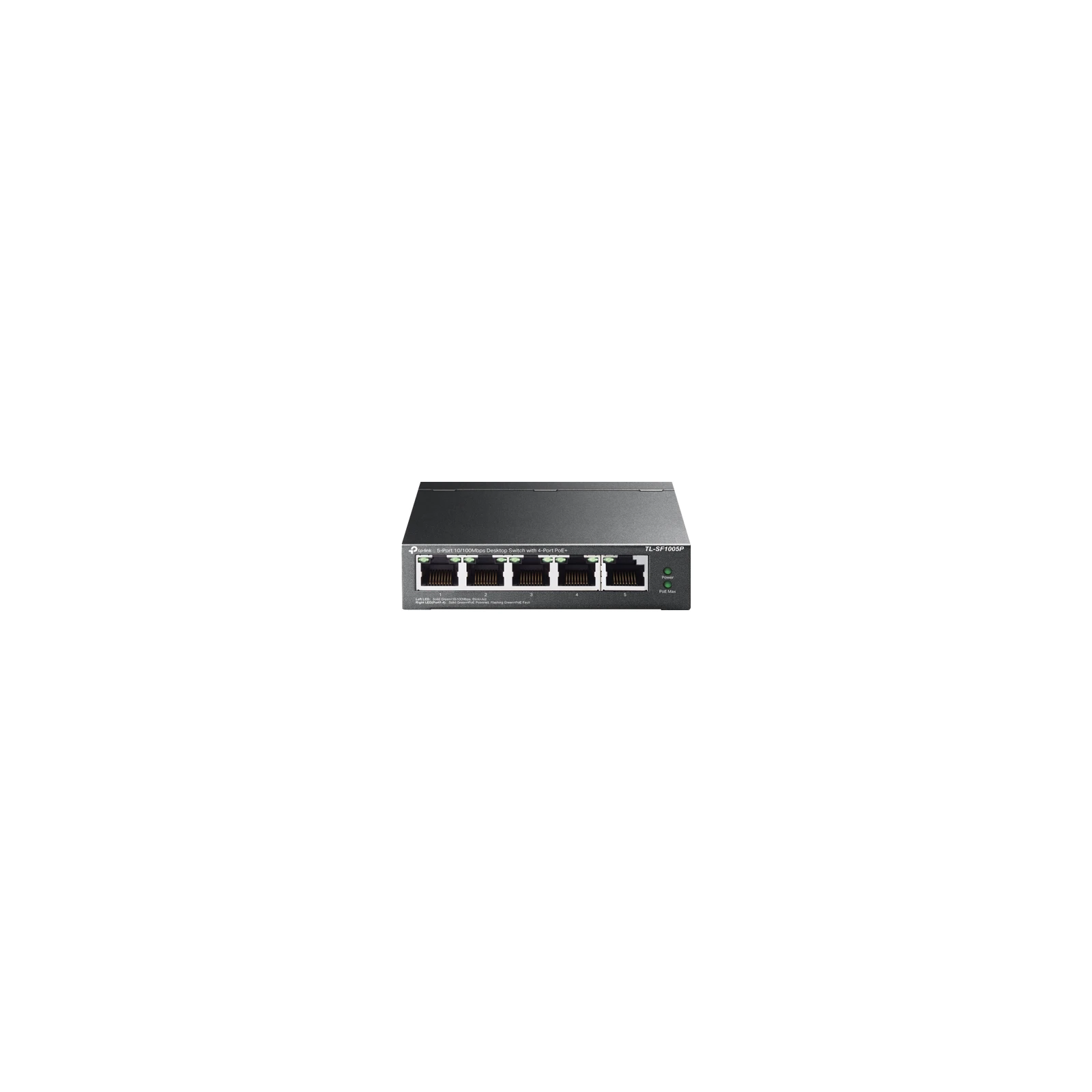 Switch 4 x RJ45 10/100 Mbps PoE, 1 x RJ45 10/100 Mbps, Buget PoE 67W, Unmanaged - TP-Link TL-SF1005P