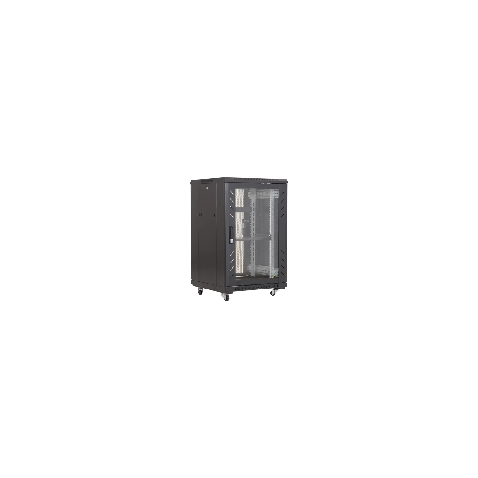 Rack podea 18U 19' 600x600, capacitate incarcare 500 Kg, negru - ASYTECH Networking ASY-18U-6060E