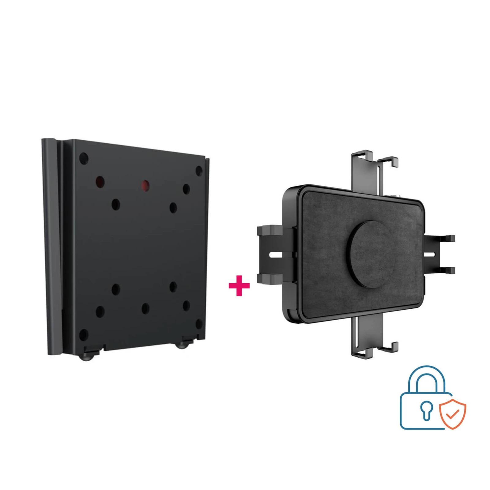 Pachet Suport perete fix Multibrackets MB-2988 si Carcasa securizata tableta cu montari multiple Multibrackets MB-0341