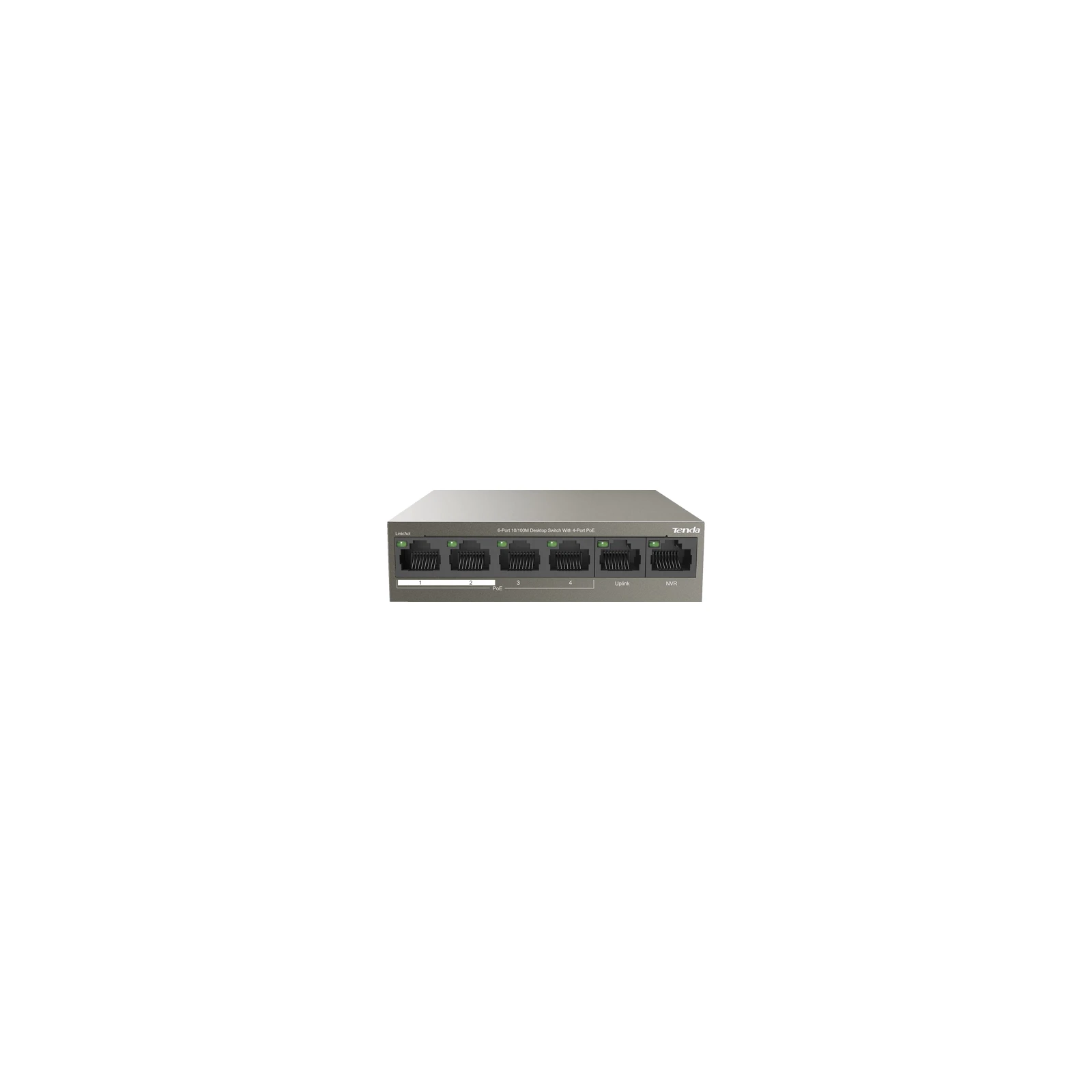 Switch 4 porturi PoE, 2 porturi uplink RJ45 10/100Mbps - TENDA TND-TEF1106P-4-63W