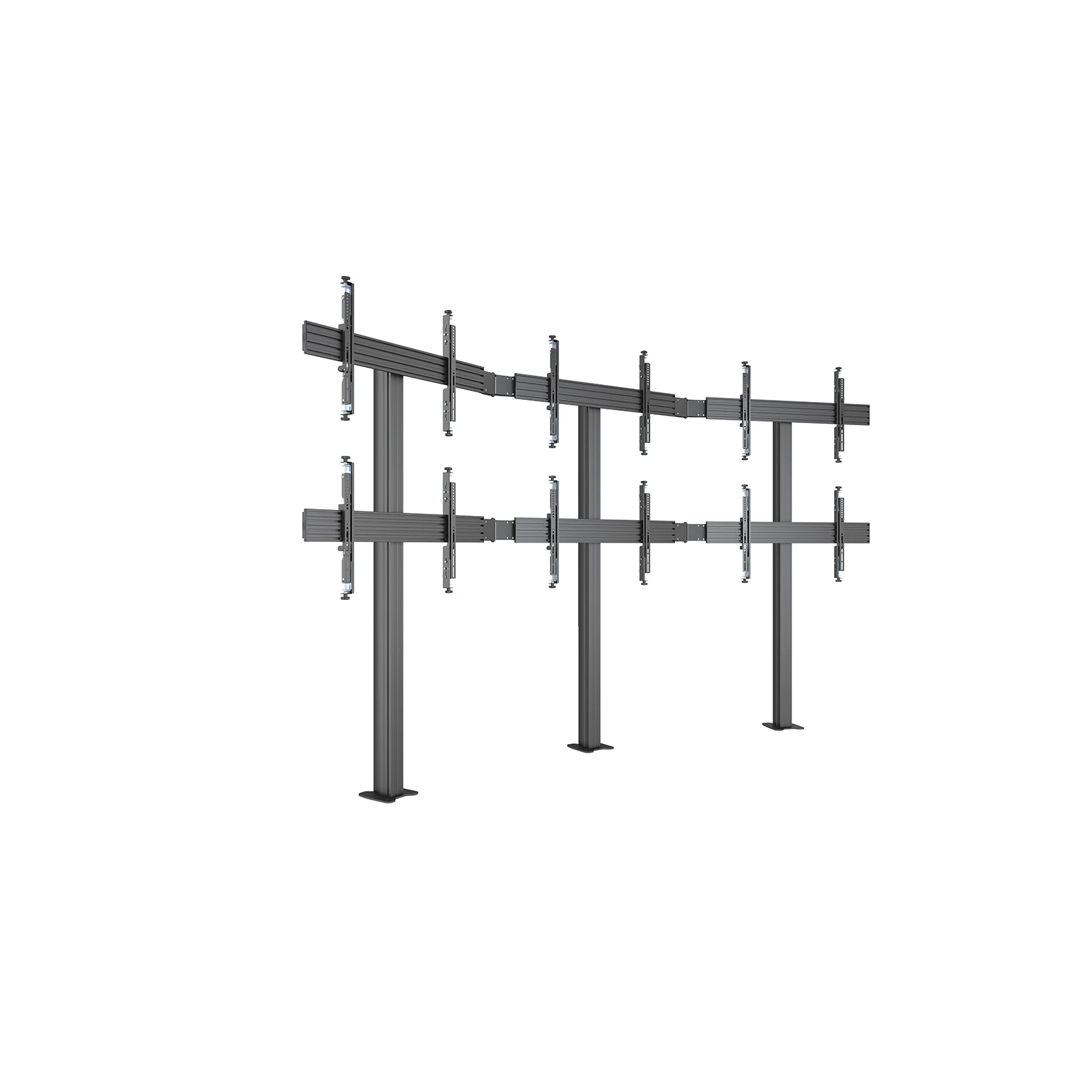 Stand Video Wall MBFMC 3x2U Multibrackets MB-4639, 32-65", brațe reglabile, max.30 kg/afisaj, montaj pe podea, negru