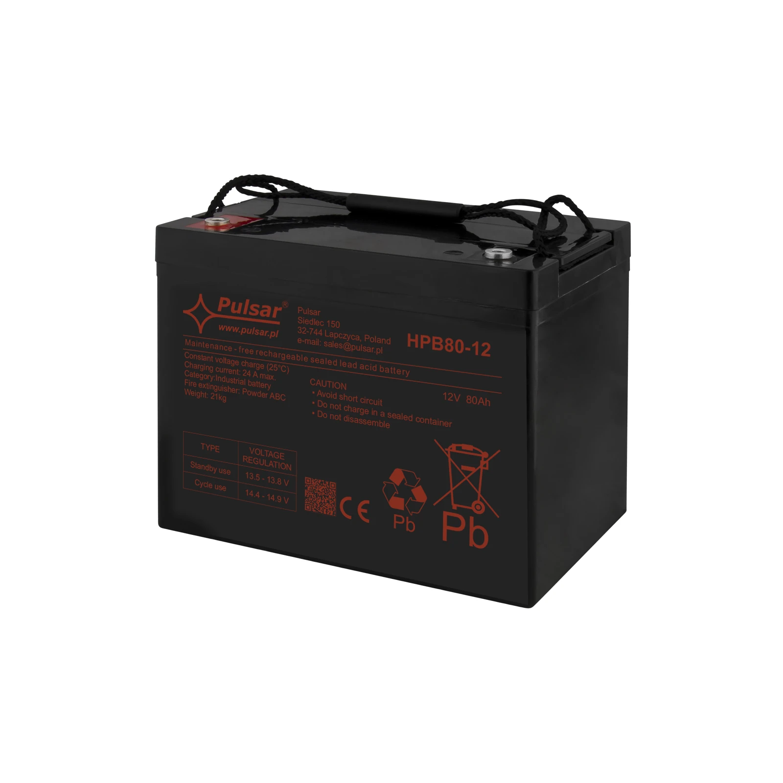 Acumulator 80Ah/12V Pulsar HPB80-12