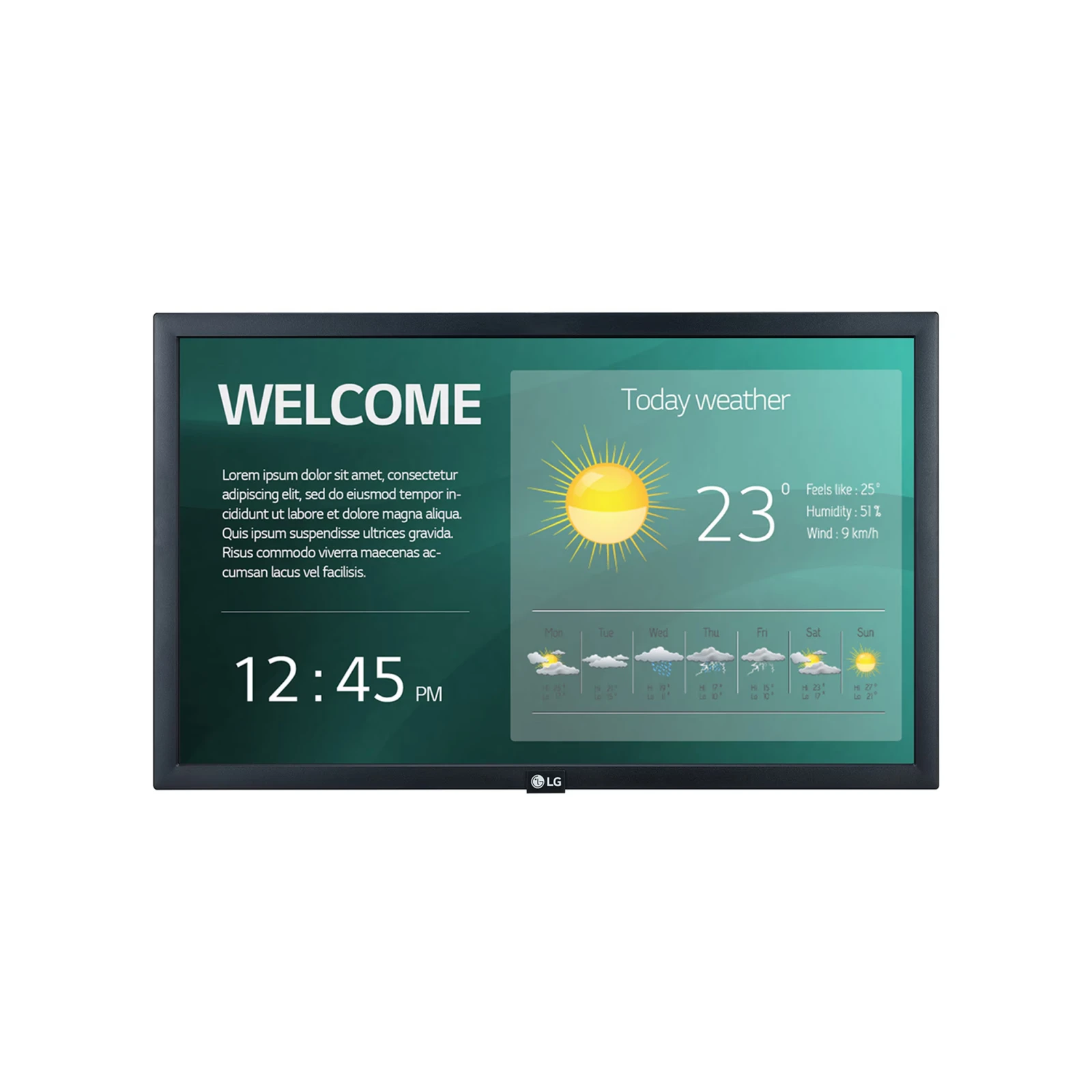 Display profesional 22", LG 22SM3N-B, 1920 X 1080 (FHD), 16 / 7
