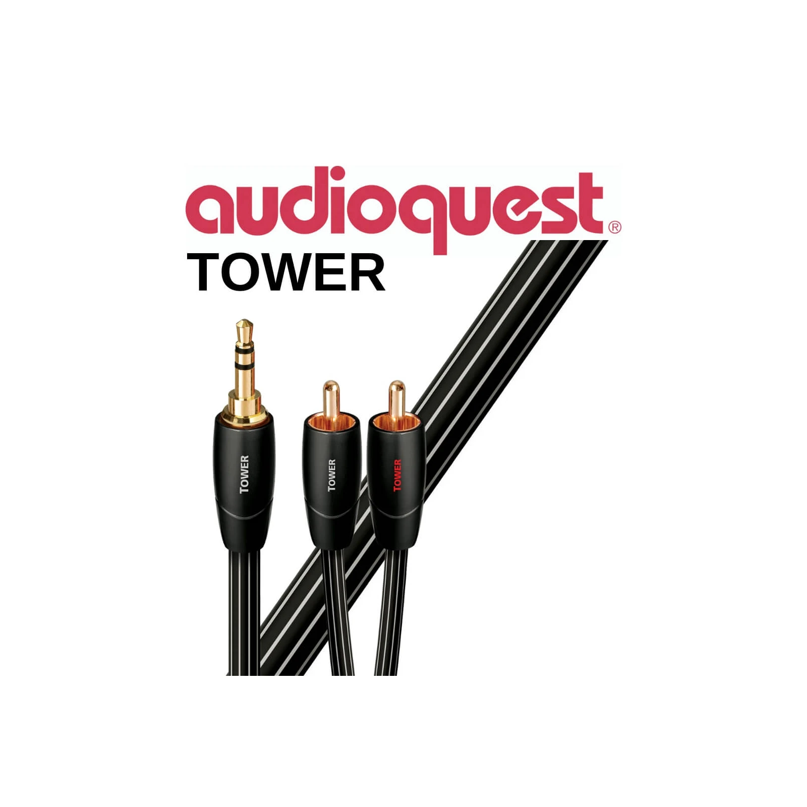 Cablu audio 3.5mm - 2RCA AudioQuest Tower 2m