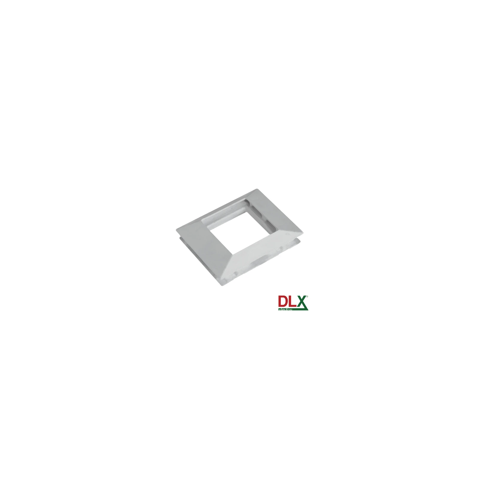 Rama alba simpla pentru aparataj 45x45 mm (2 module) - DLX DLX-102-11