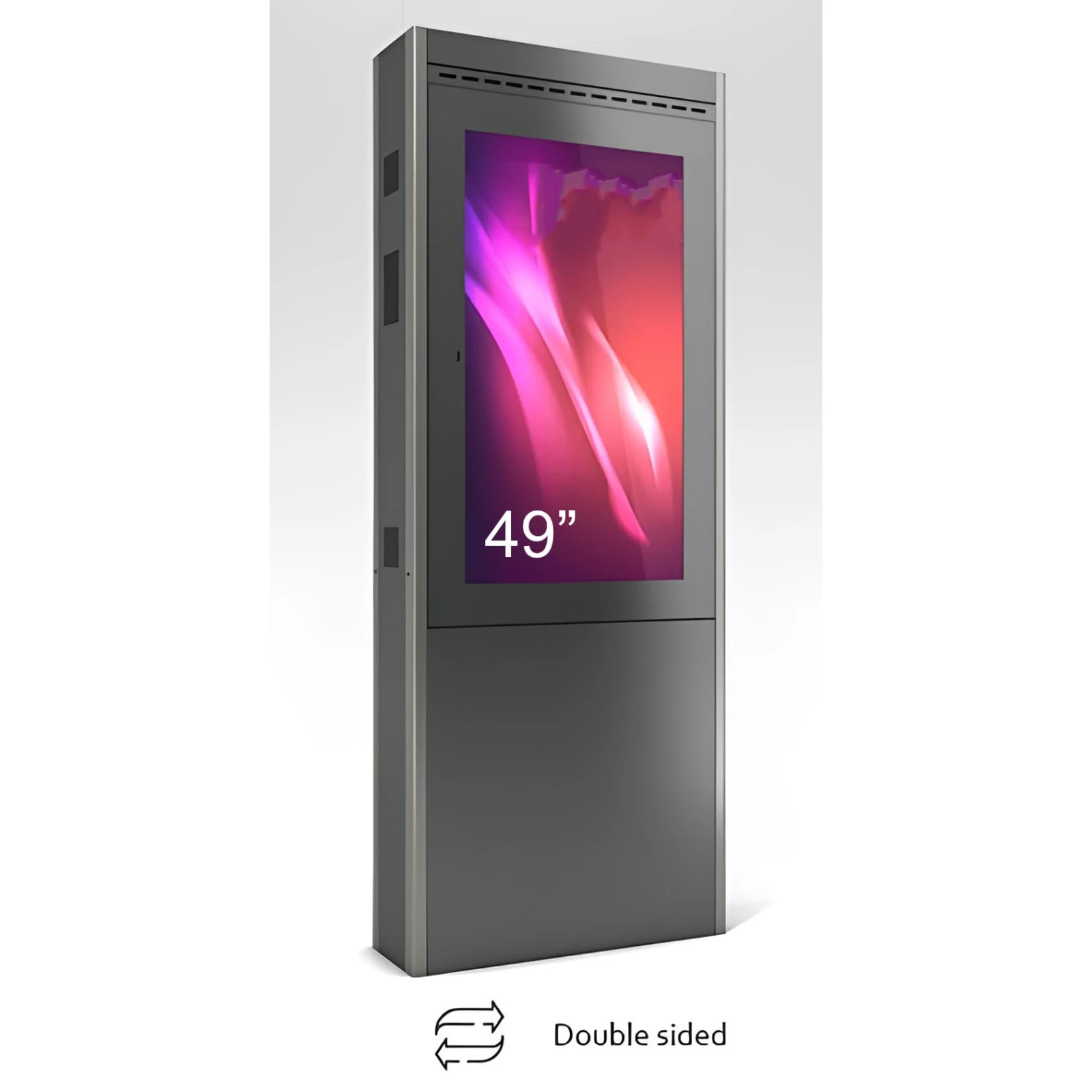 Totem de exterior cu doua fete WX ,WXDV49N-BBB, pentru display 49'', inaltime 212 cm, 96 kg, dim.758x2120x100mm