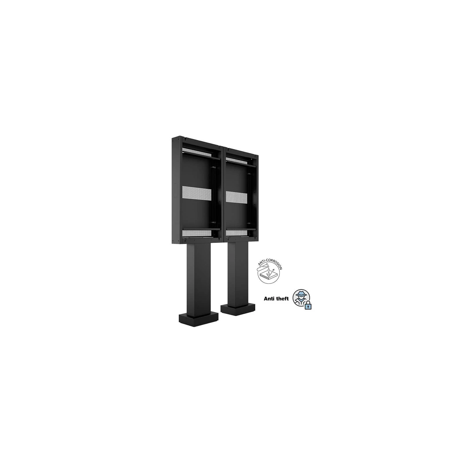 Totem Outdoor Pro Dual pentru LG 55XE4F-M, Multibrackets MB-6985, 55", antifurt, negru