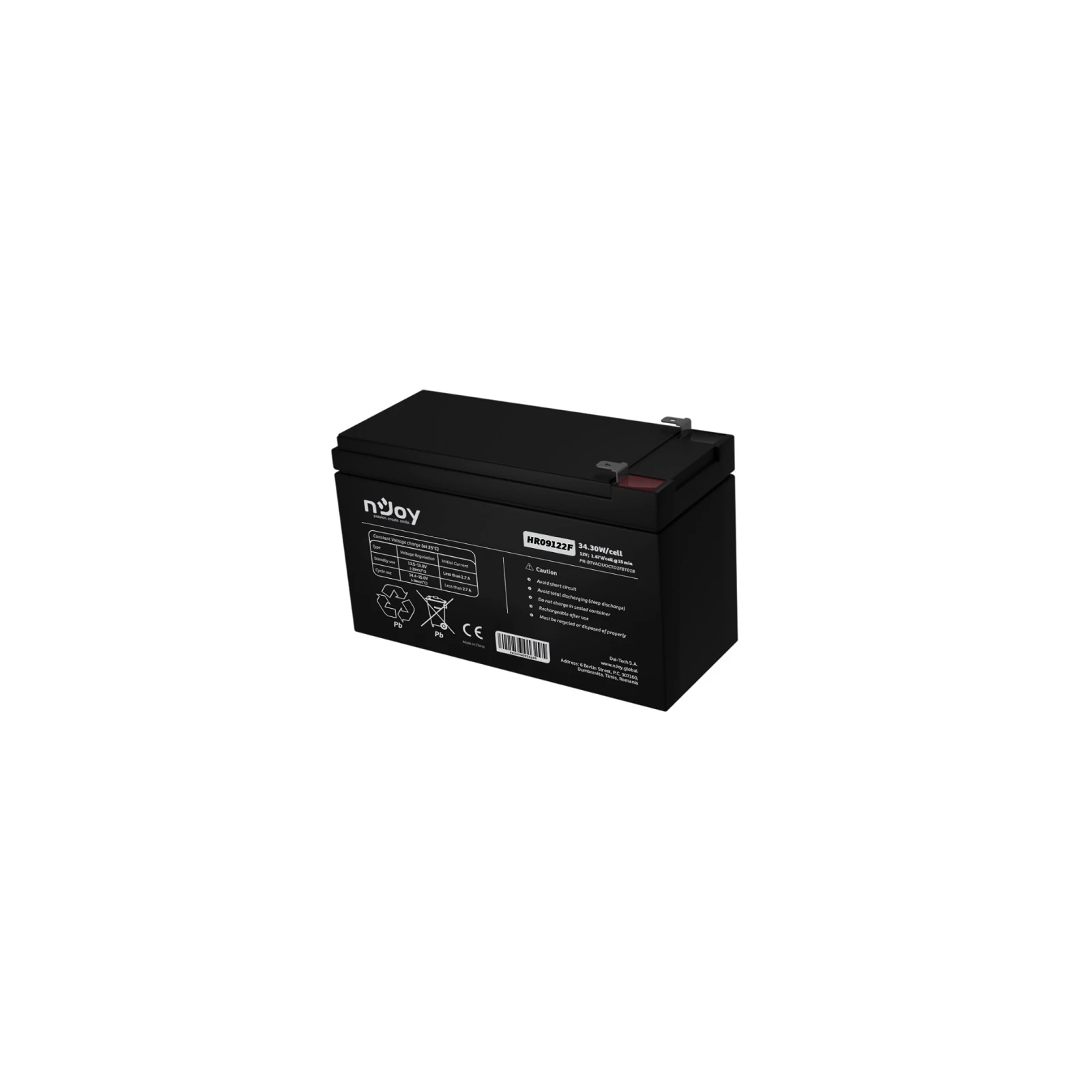 ACUMULATOR UPS, 12V, F2 (T2), PB-ACID AGM
