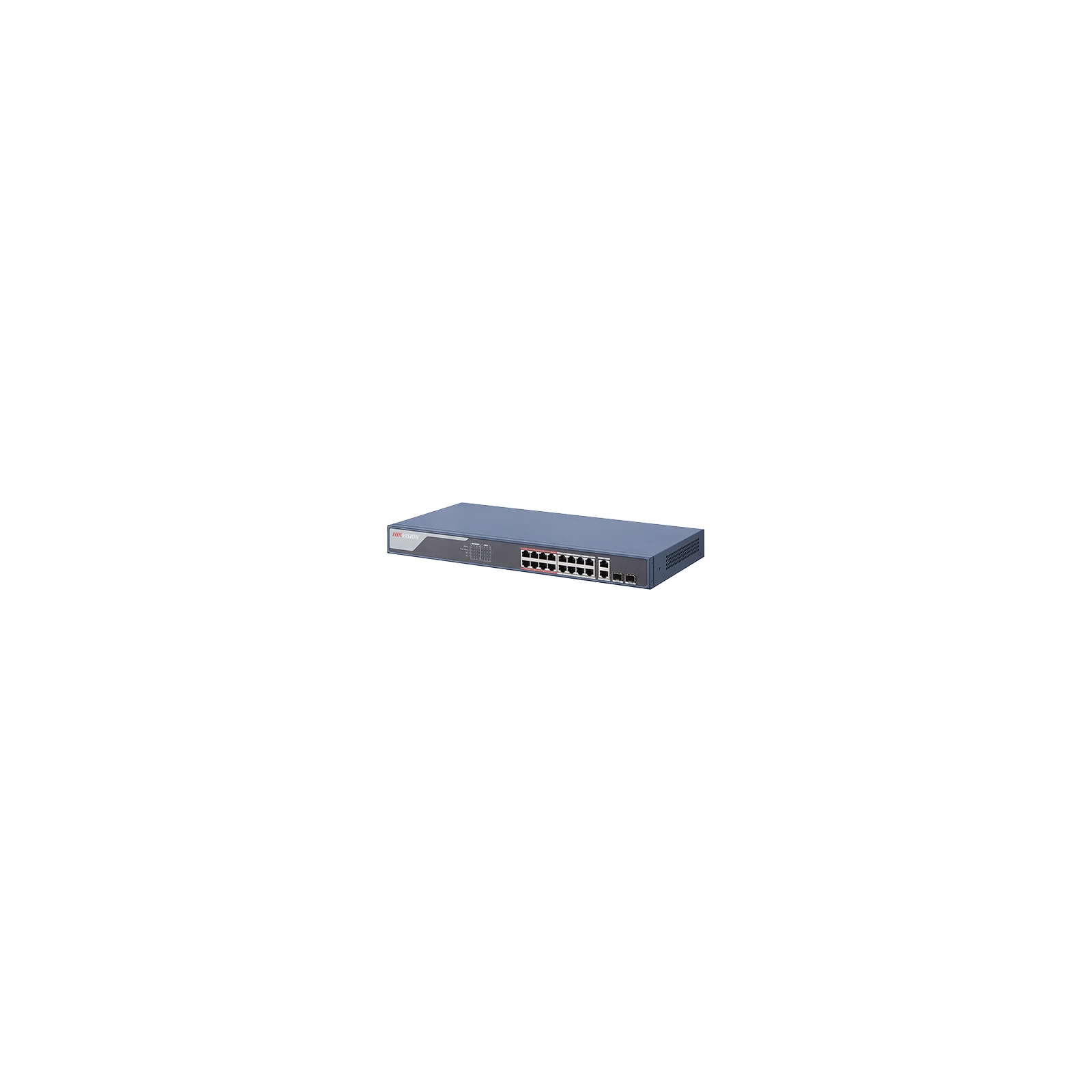 Switch 16 porturi PoE 100Mbps, 2 port uplink Gigabit, SMART Management - HIKVISION DS-3E1318P-EI