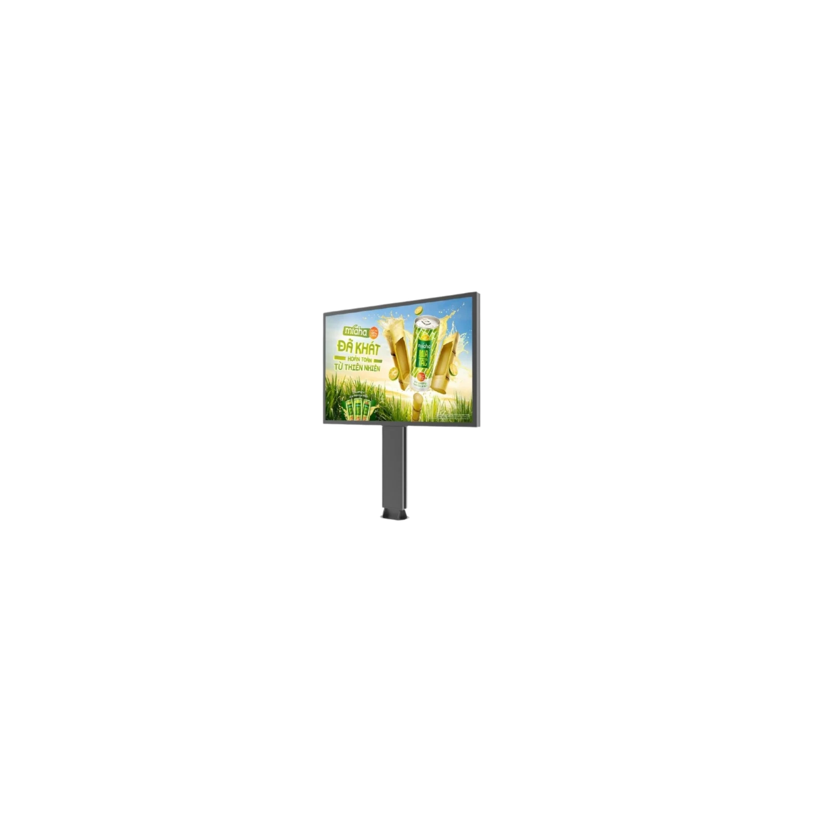 Panou publicitar LED exterior 2 fețe – ecran LED + poster, 5000 cd/m², contrast 5000:1, pixel pitch 5.0 mm,vizibil 6x3 m