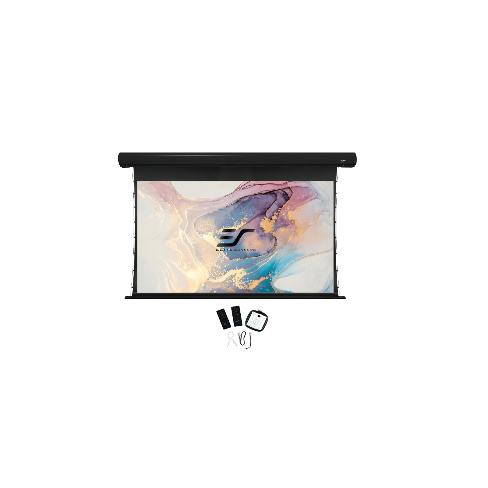 Ecran proiectie electric, 299 x 168cm, Tensionat, EliteScreens Saker SKT135UHW2-E24, Format 16:9, Drop 60cm, Trigger 12v