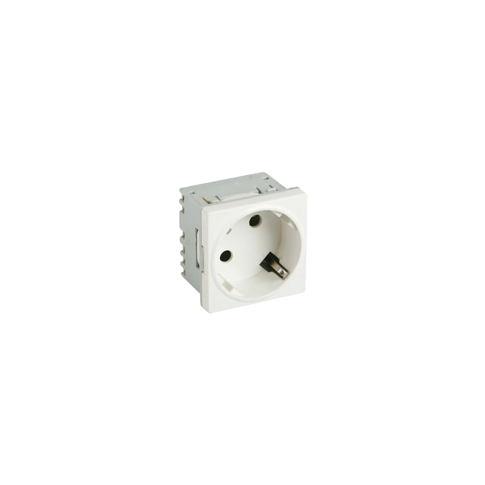 Priza modulara schuko cu impamantare, alb - DLX DLX-245-45